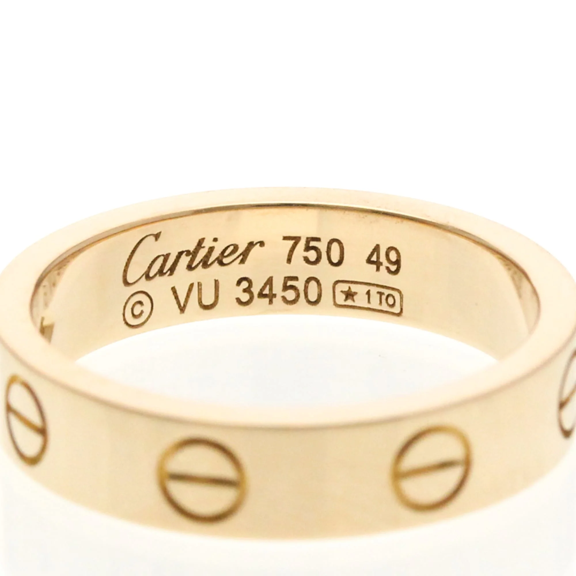 Love Band Ring 18K Rose Gold with Diamond Mini - Image 6