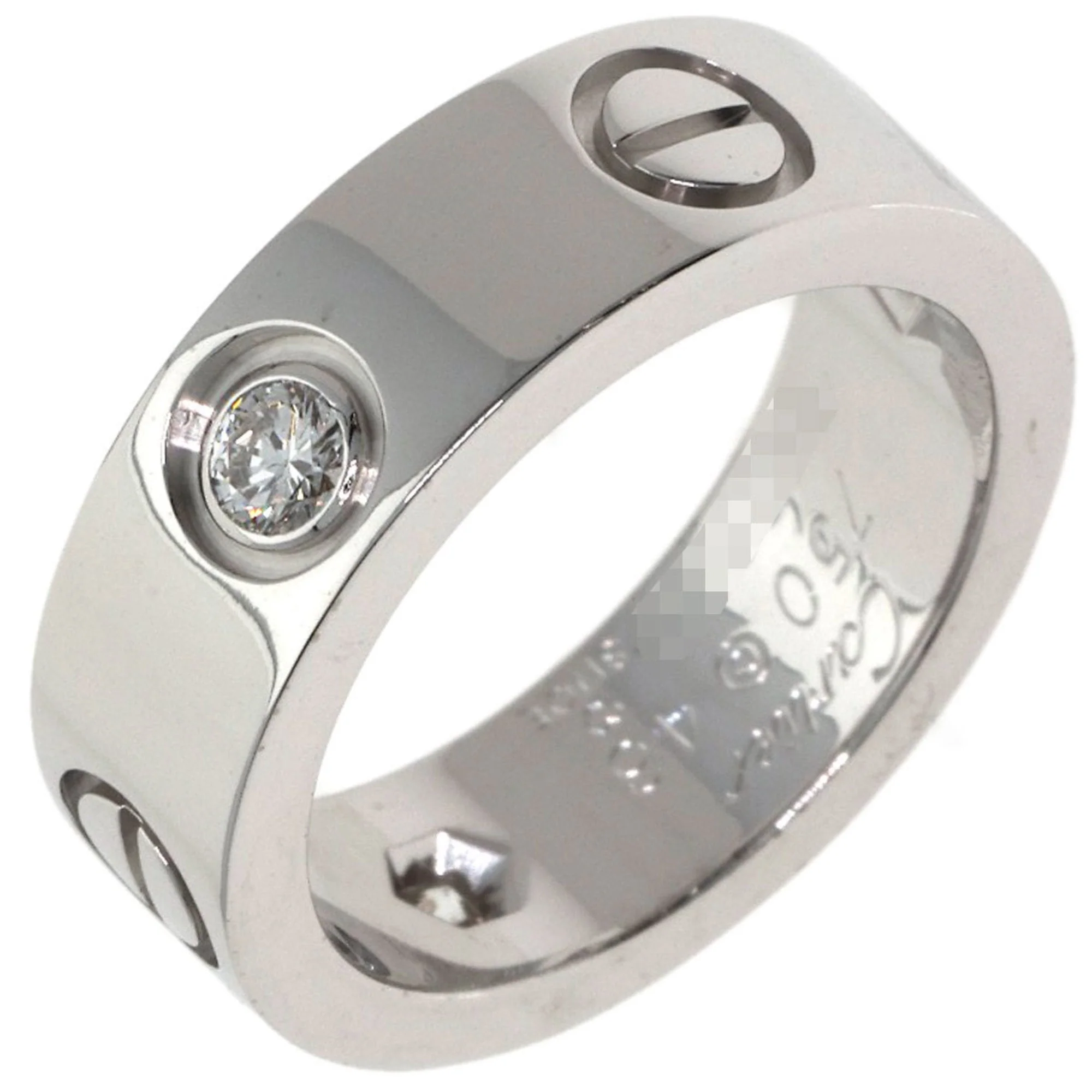 Love Ring 18K White Gold with Diamond - Image 2