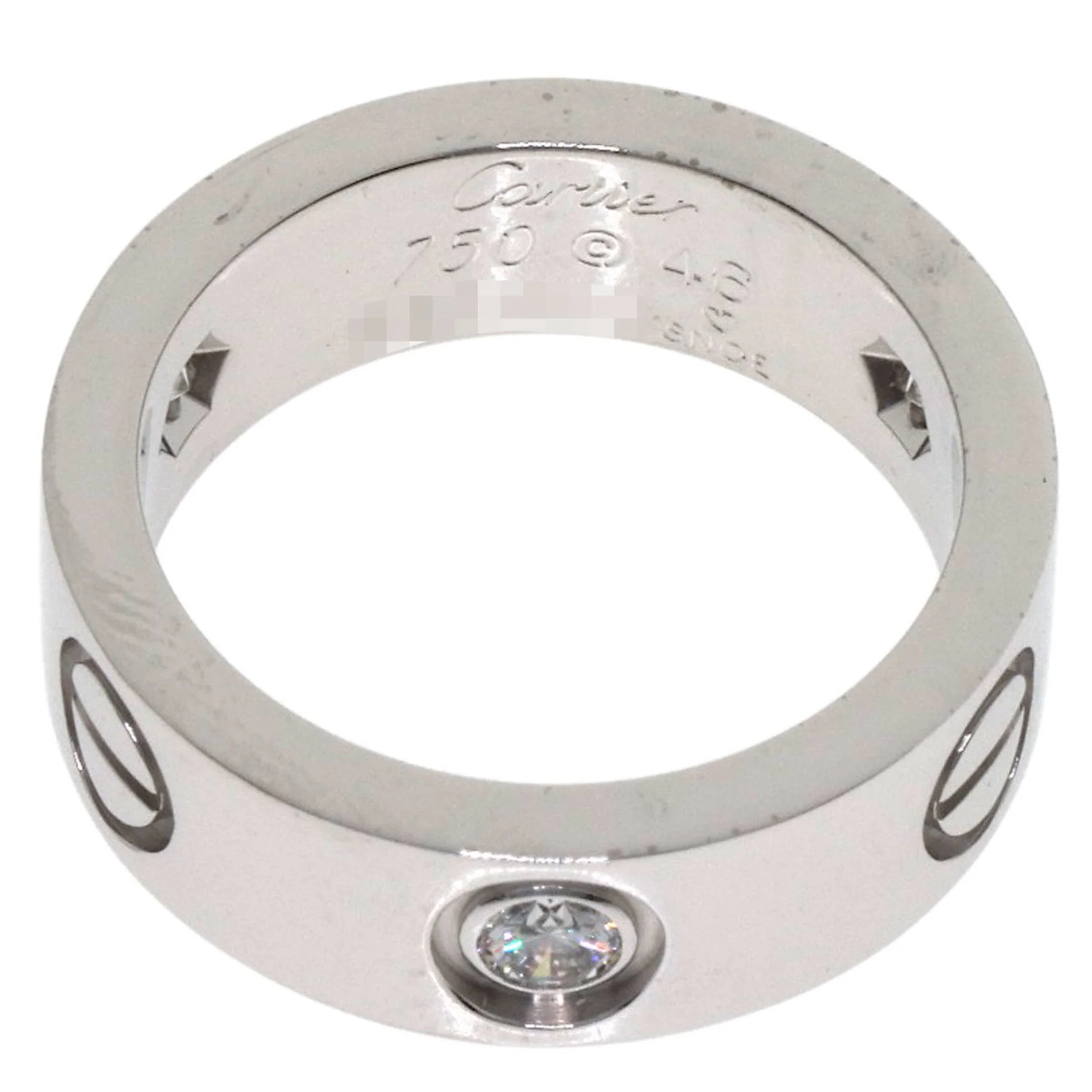 Love Ring 18K White Gold with Diamond - Image 4