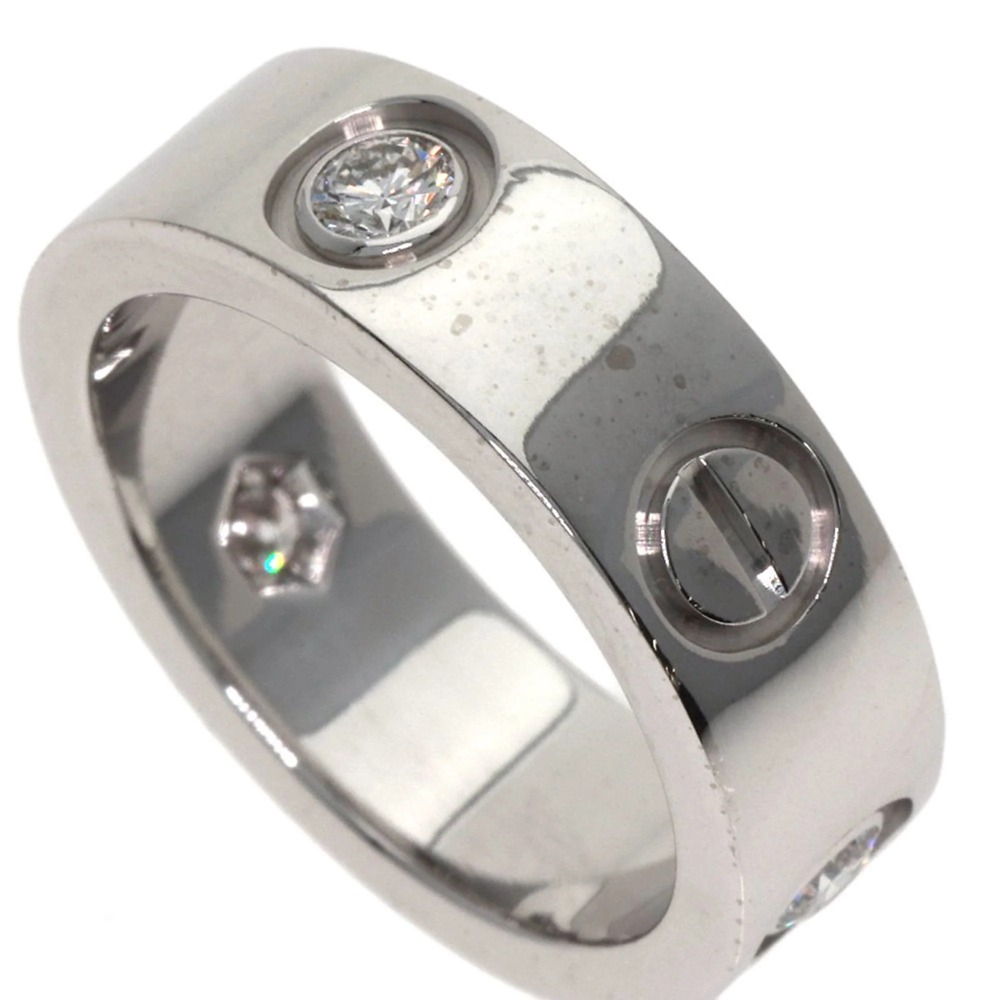 Love Ring 18K White Gold with Diamond - Image 6