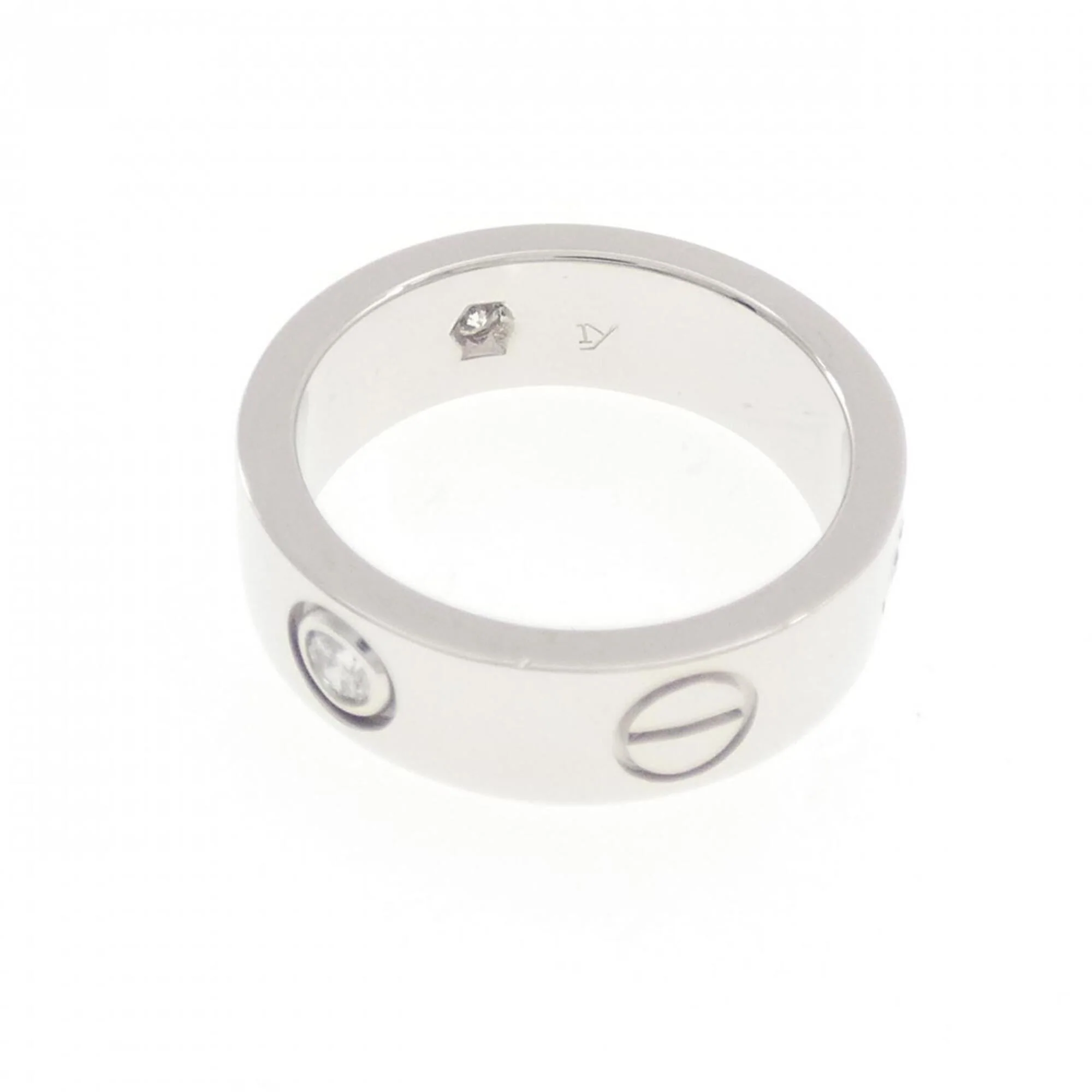 Love Ring 18K White Gold with Diamond - Image 3