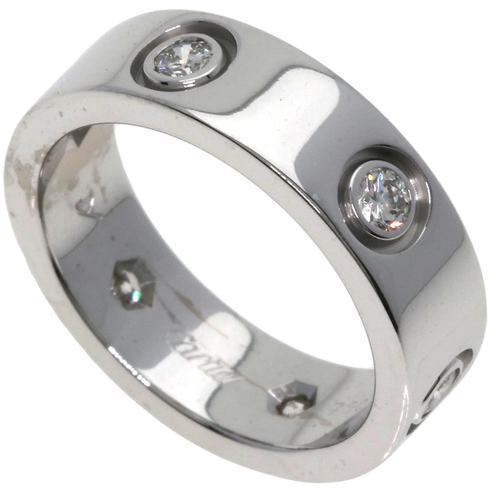 Love Ring 18K White Gold with Diamond