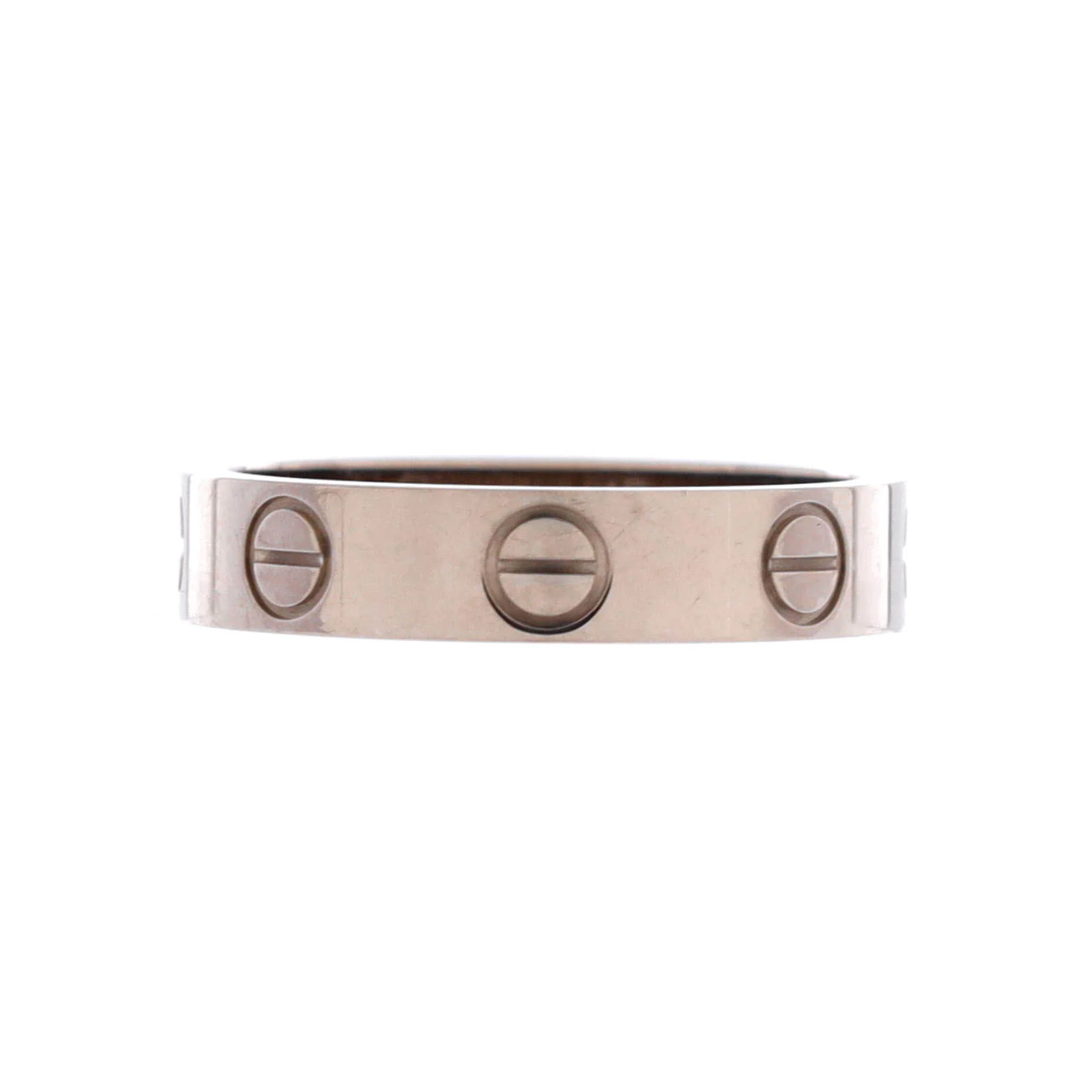 Love Wedding Band Ring 18K White Gold