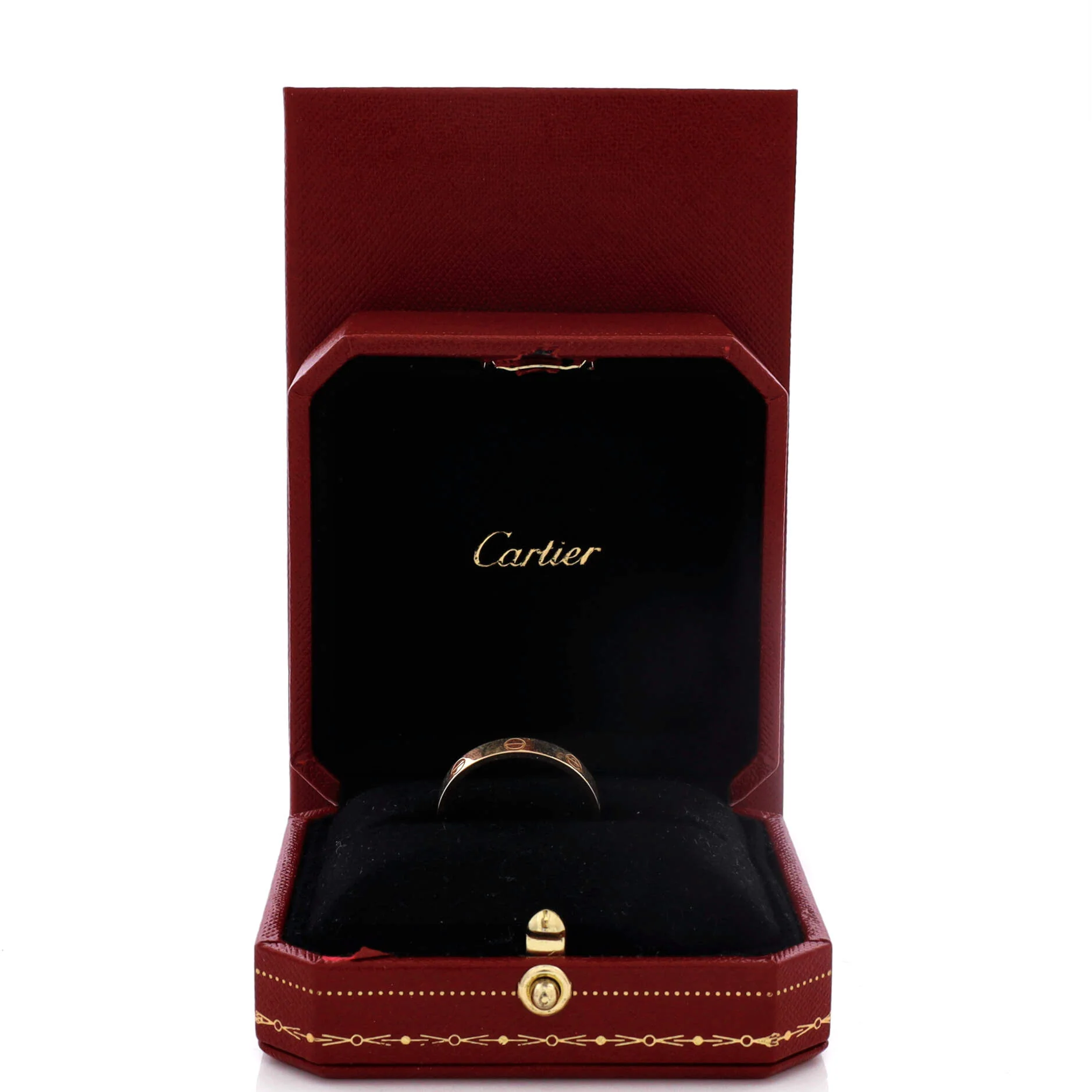 Love Wedding Band Ring 18K Yellow Gold - Image 2
