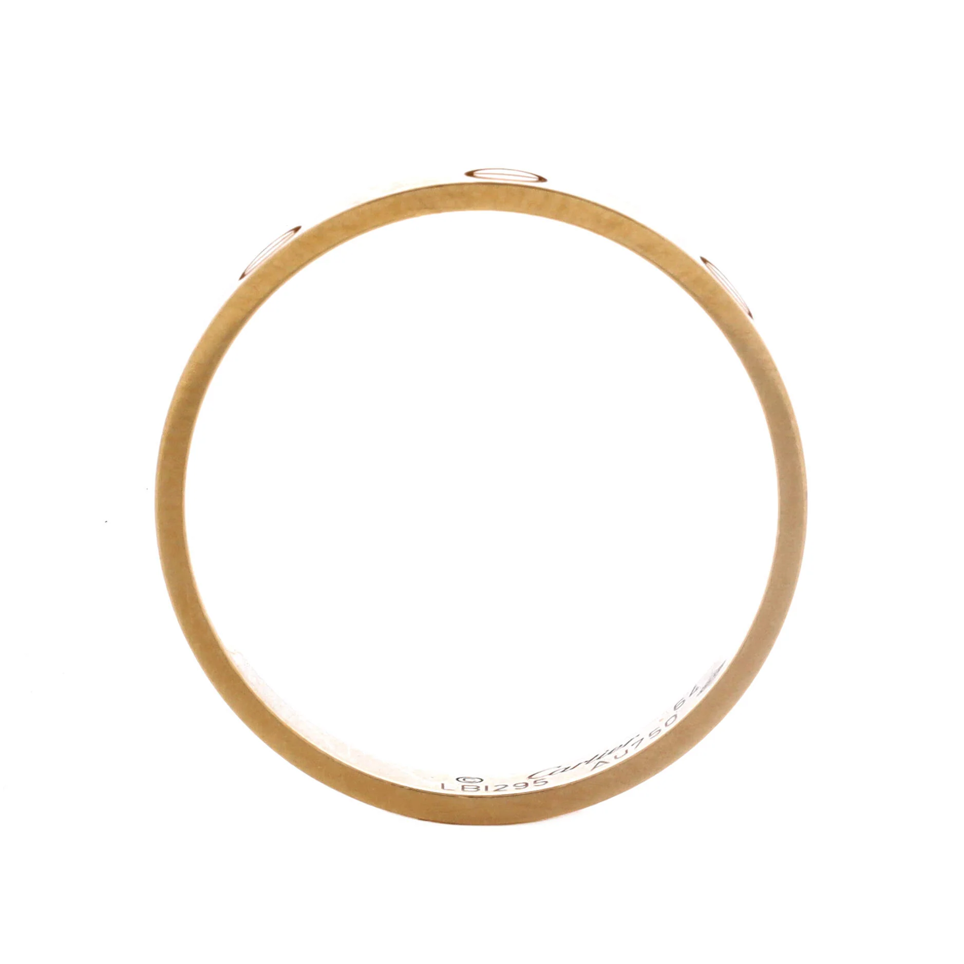 Love Wedding Band Ring 18K Yellow Gold - Image 3