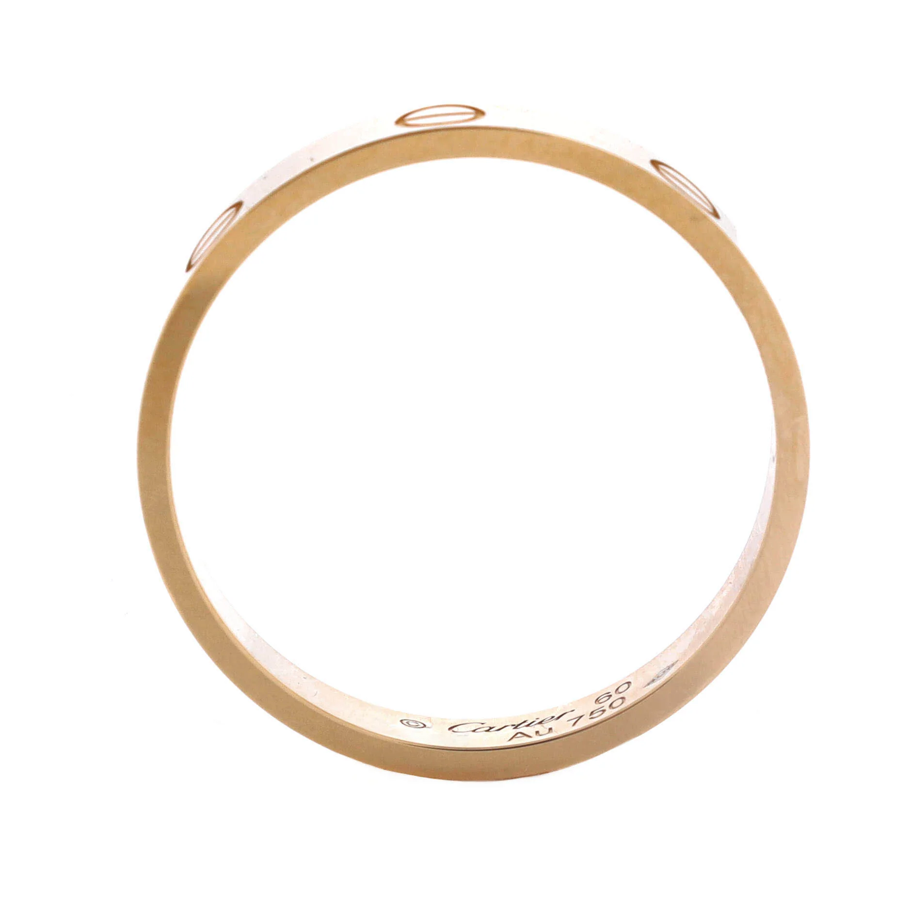 Love Wedding Band Ring 18K Yellow Gold - Image 3