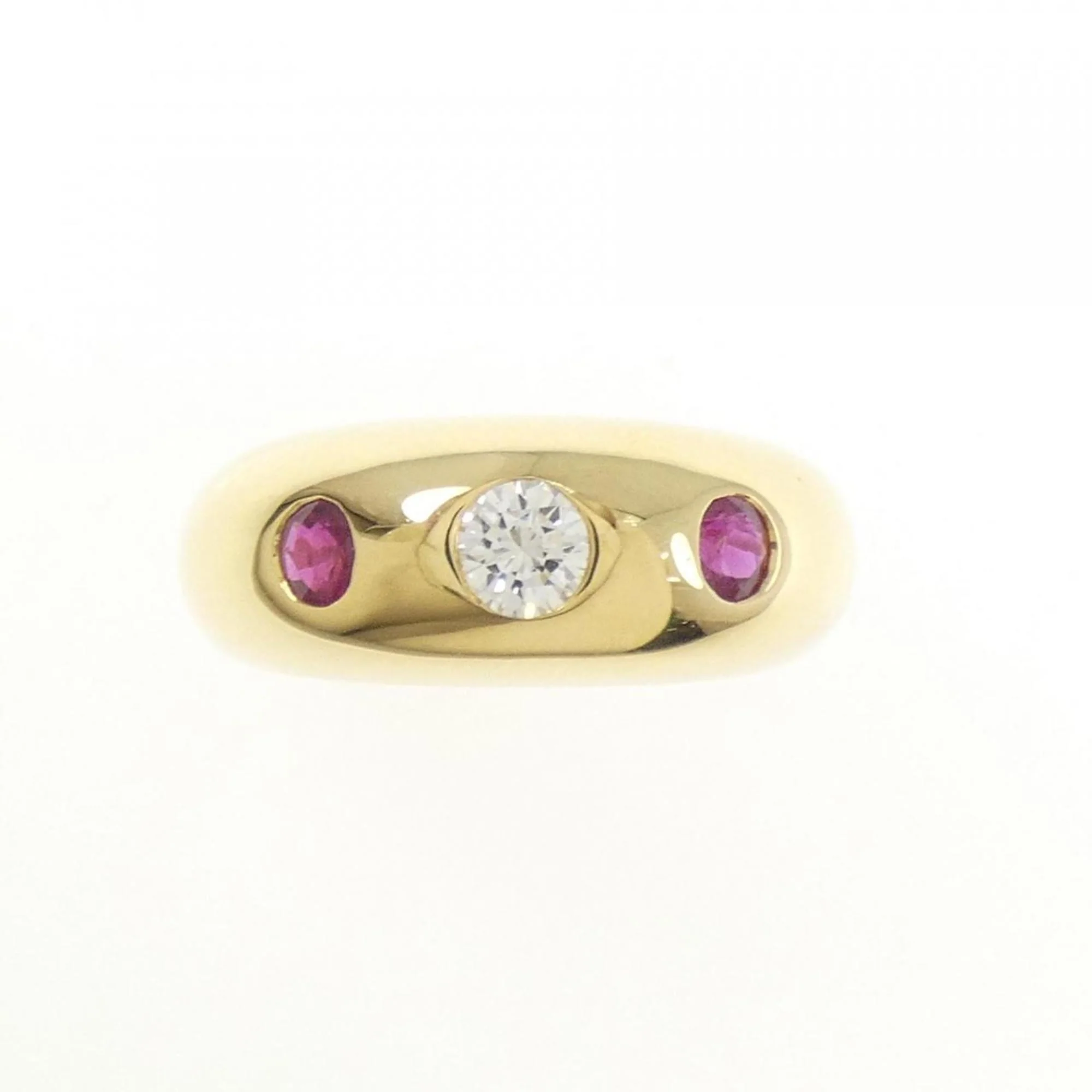Mimi Ring 18K Yellow Gold with Diamond and Ruby - Image 2