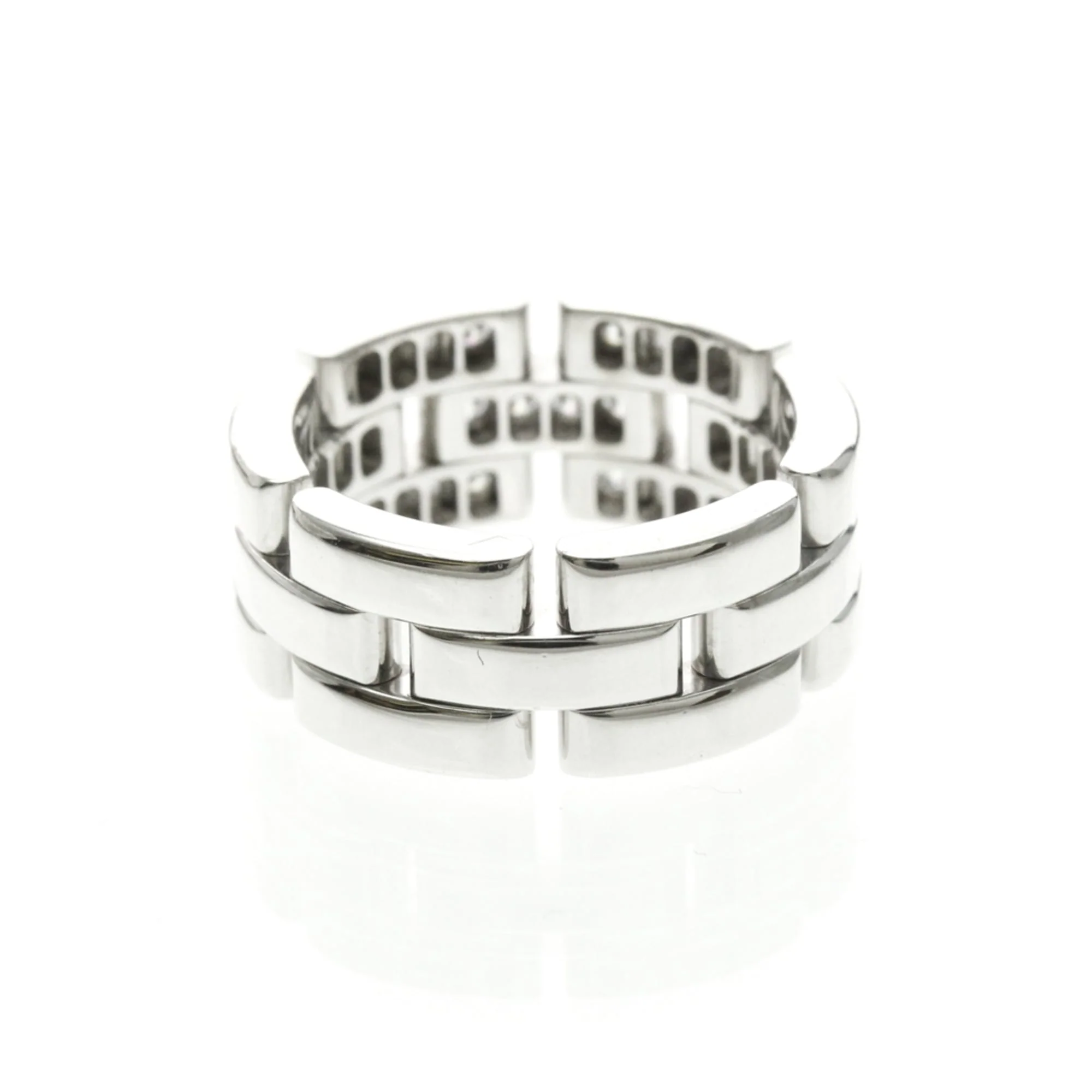 Panthere Ring Sterling Silver and 18K White Gold 8mm - Image 3