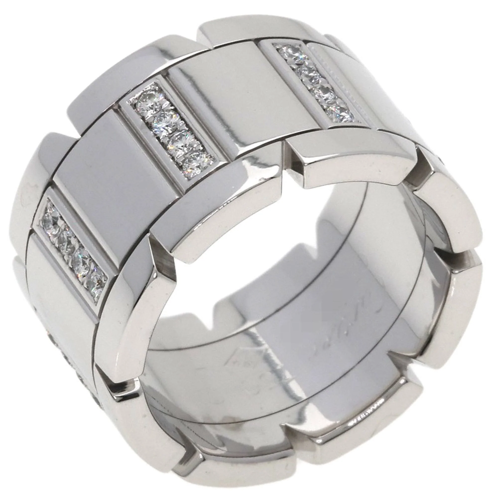 Tank FranŤaise Ring 18K White Gold with Diamond - Image 2