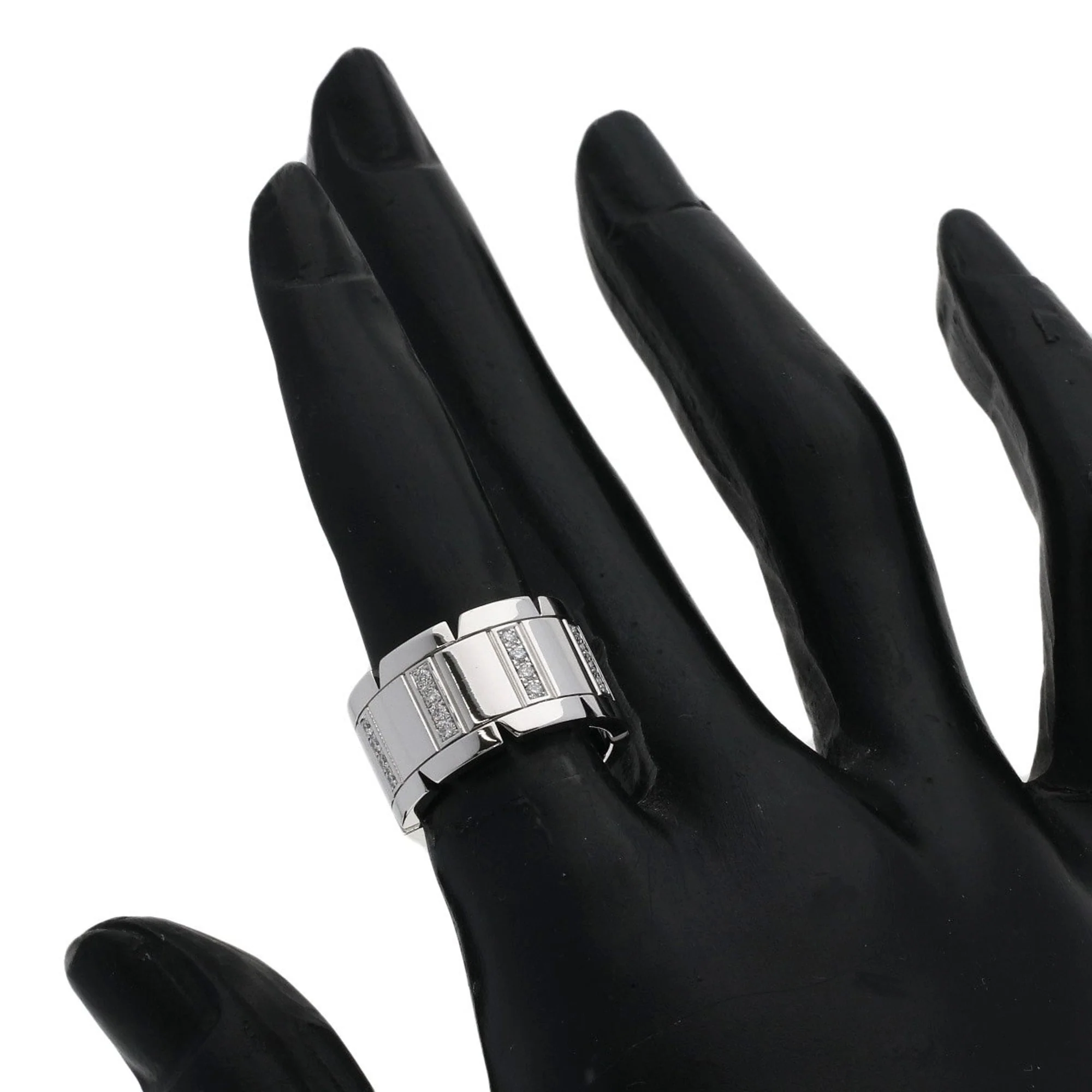 Tank FranŤaise Ring 18K White Gold with Diamond - Image 6