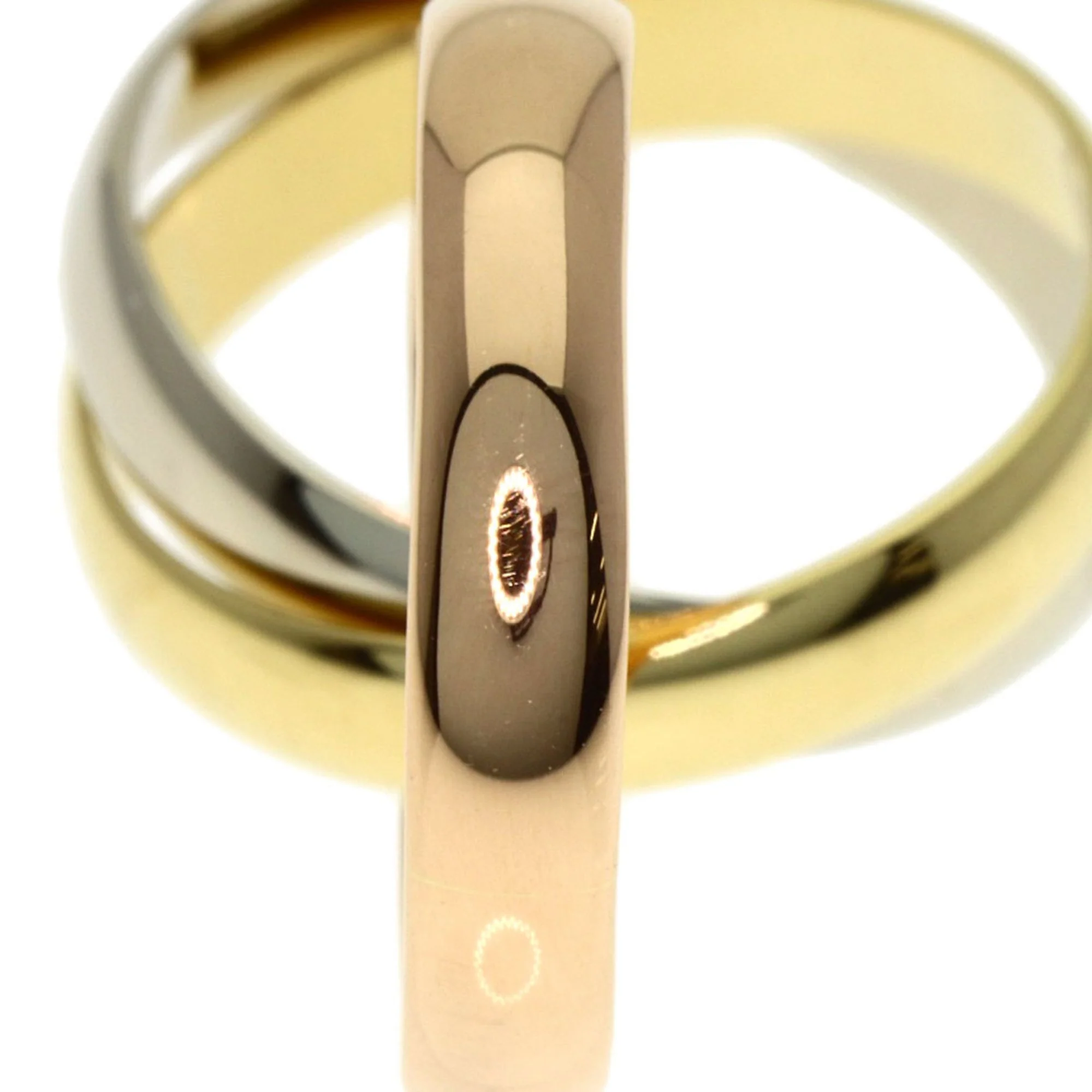 Vendome Louis Cartier Band Ring 18K Tricolor Gold - Image 9