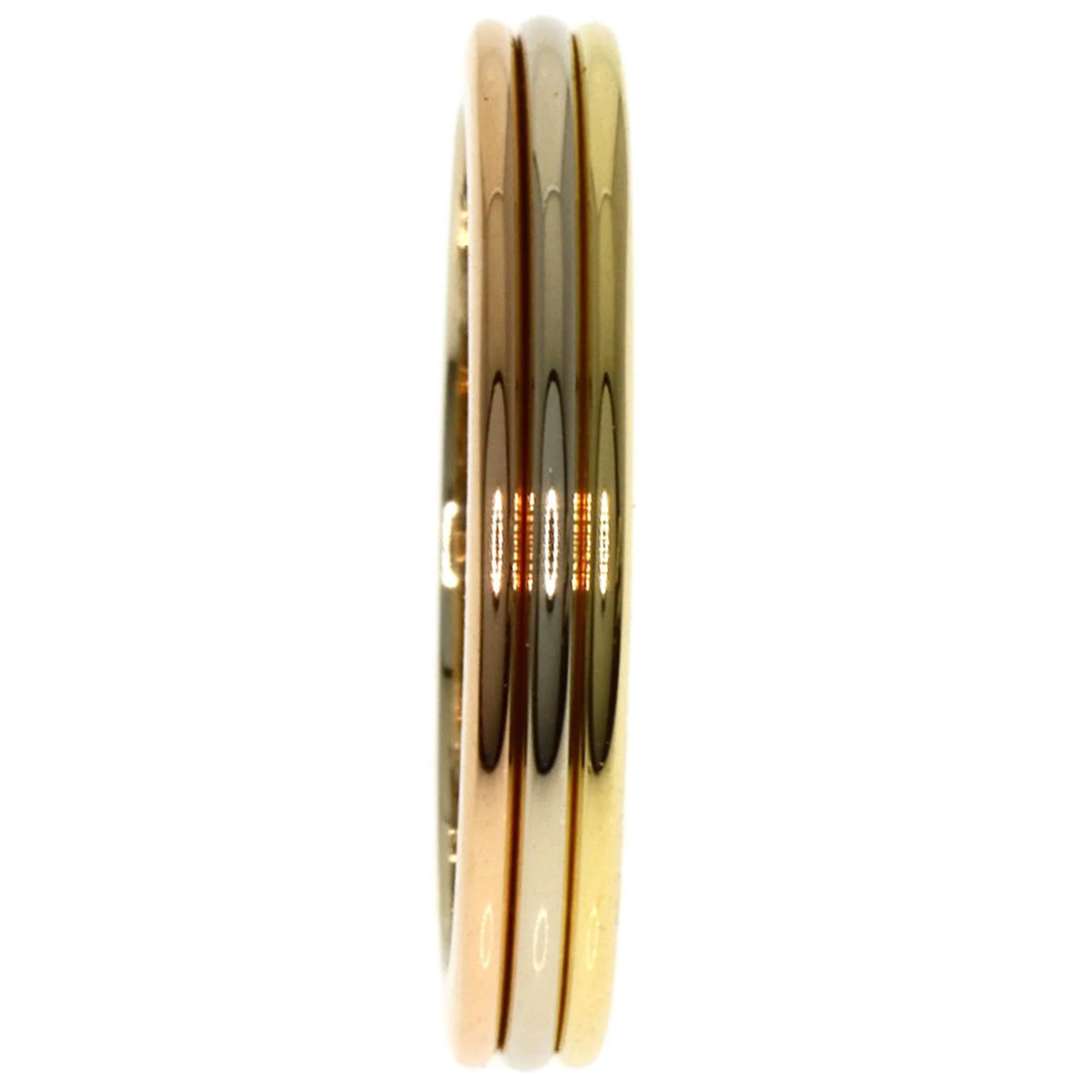 Vendome Louis Cartier Band Ring 18K Tricolor Gold - Image 3