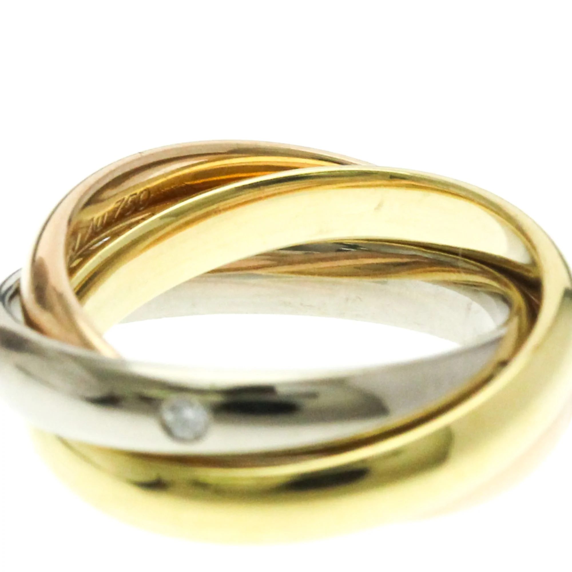 Vendome Louis Cartier Band Ring 18K Tricolor Gold - Image 6