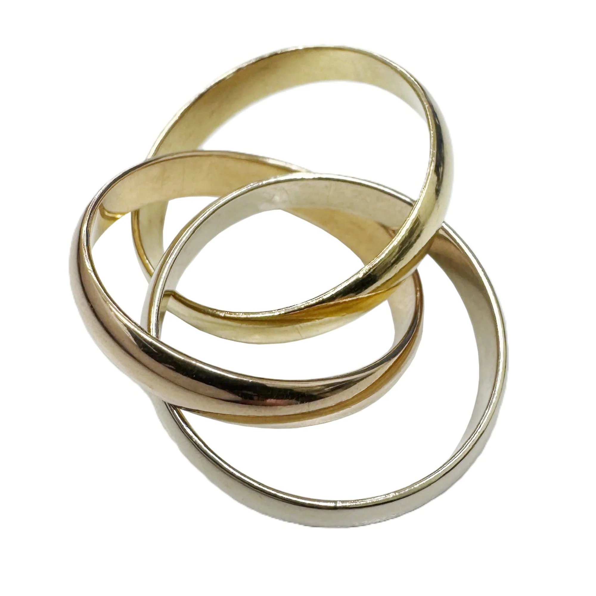 Vendome Louis Cartier Band Ring 18K Tricolor Gold - Image 4