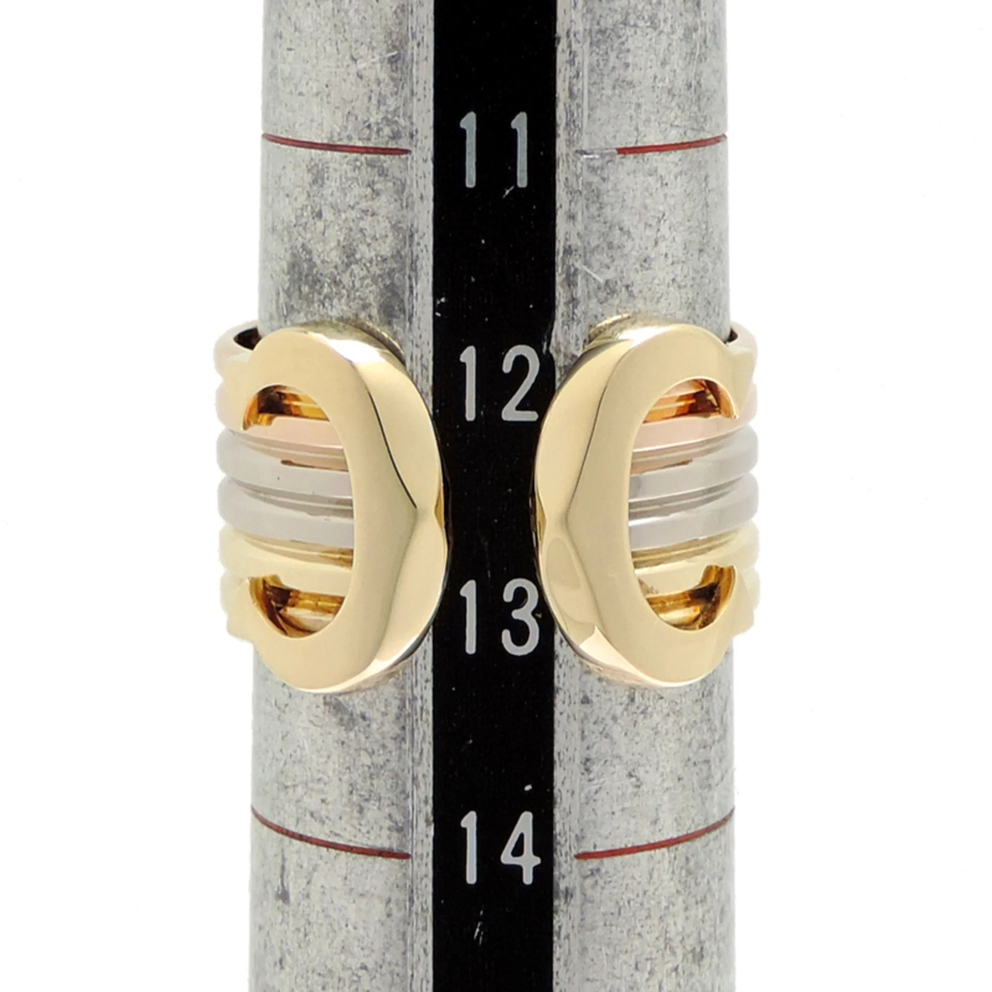 Vendome Louis Cartier Band Ring 18K Tricolor Gold - Image 7