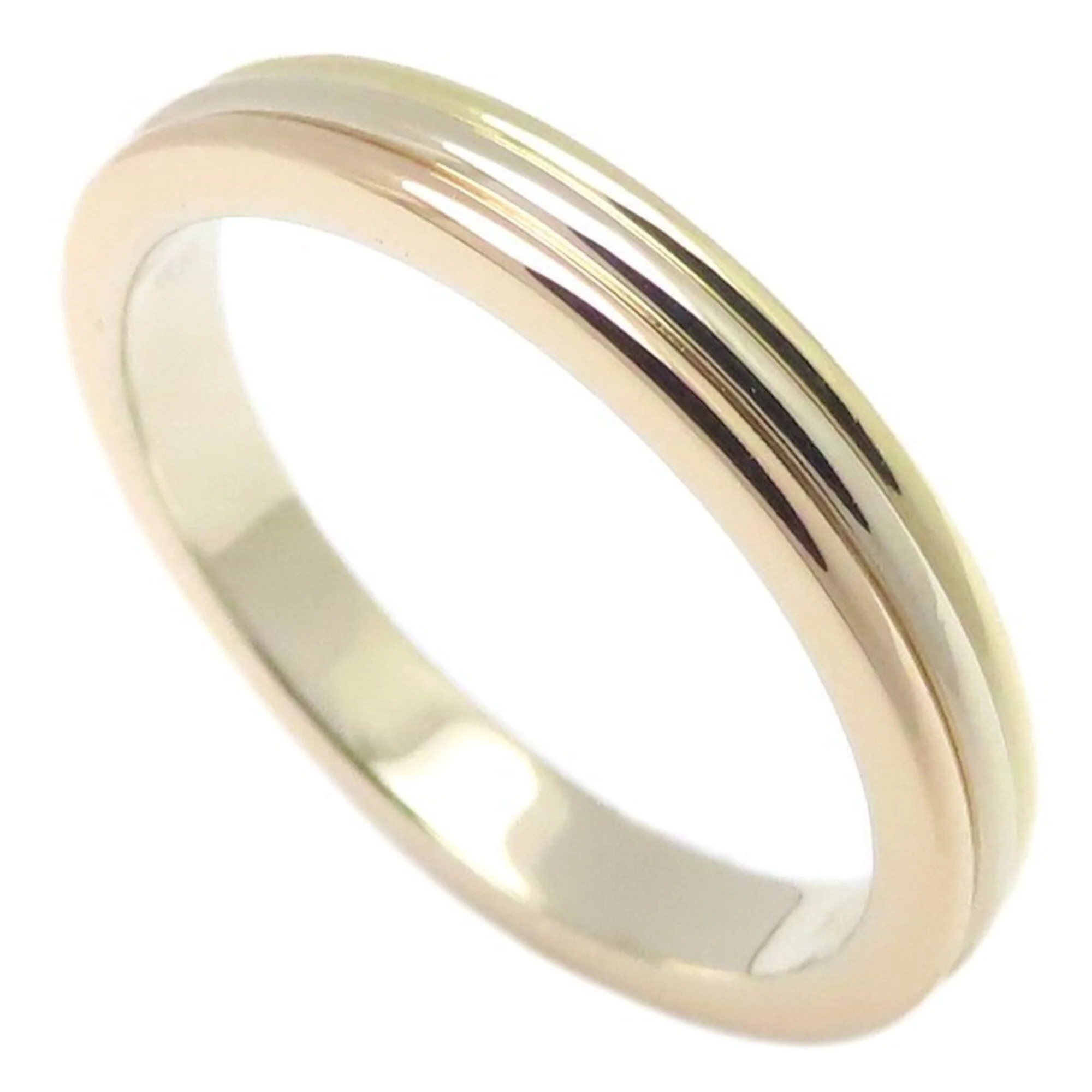 Vendome Louis Cartier Band Ring 18K Tricolor Gold