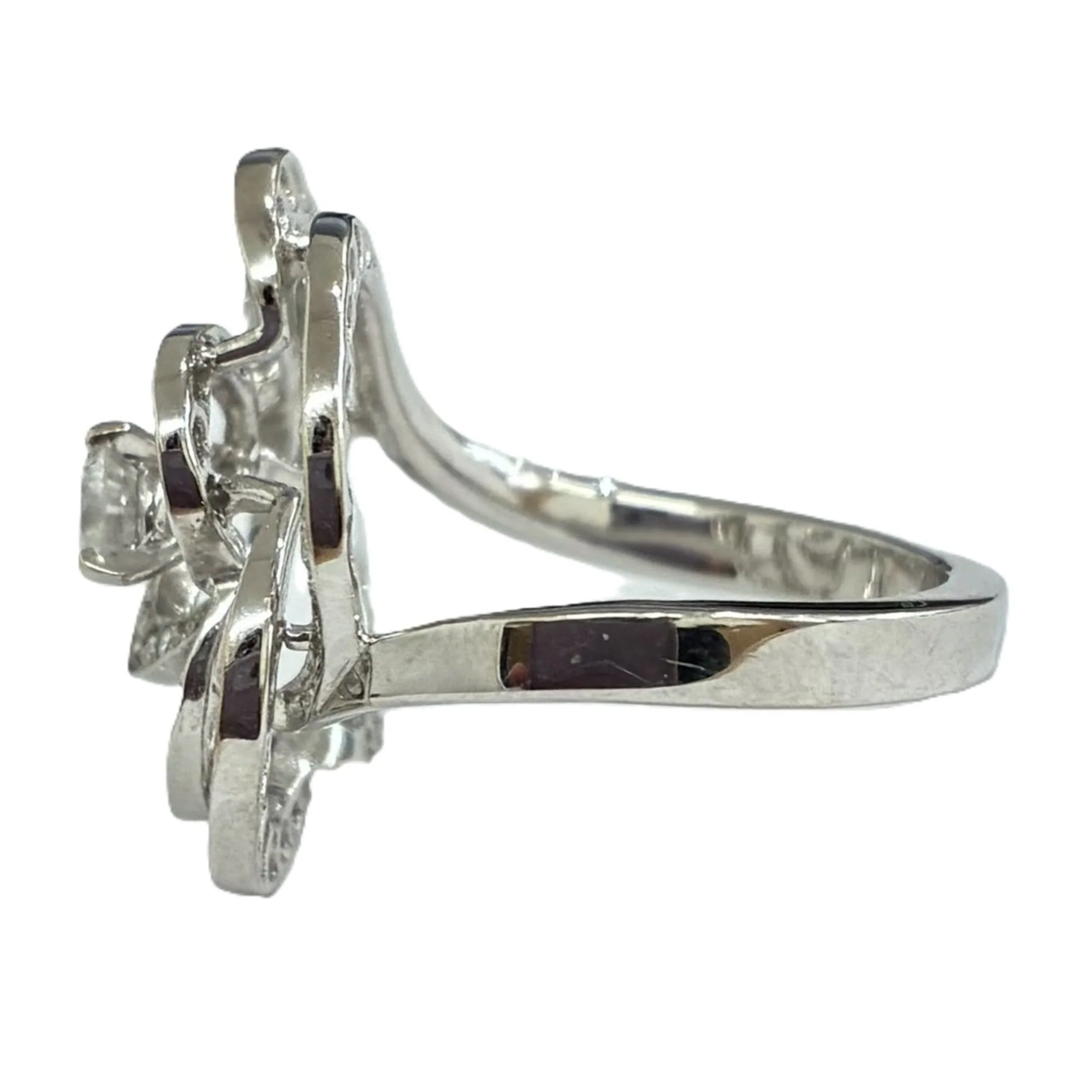 Camellia Ring 18K White Gold - Image 8