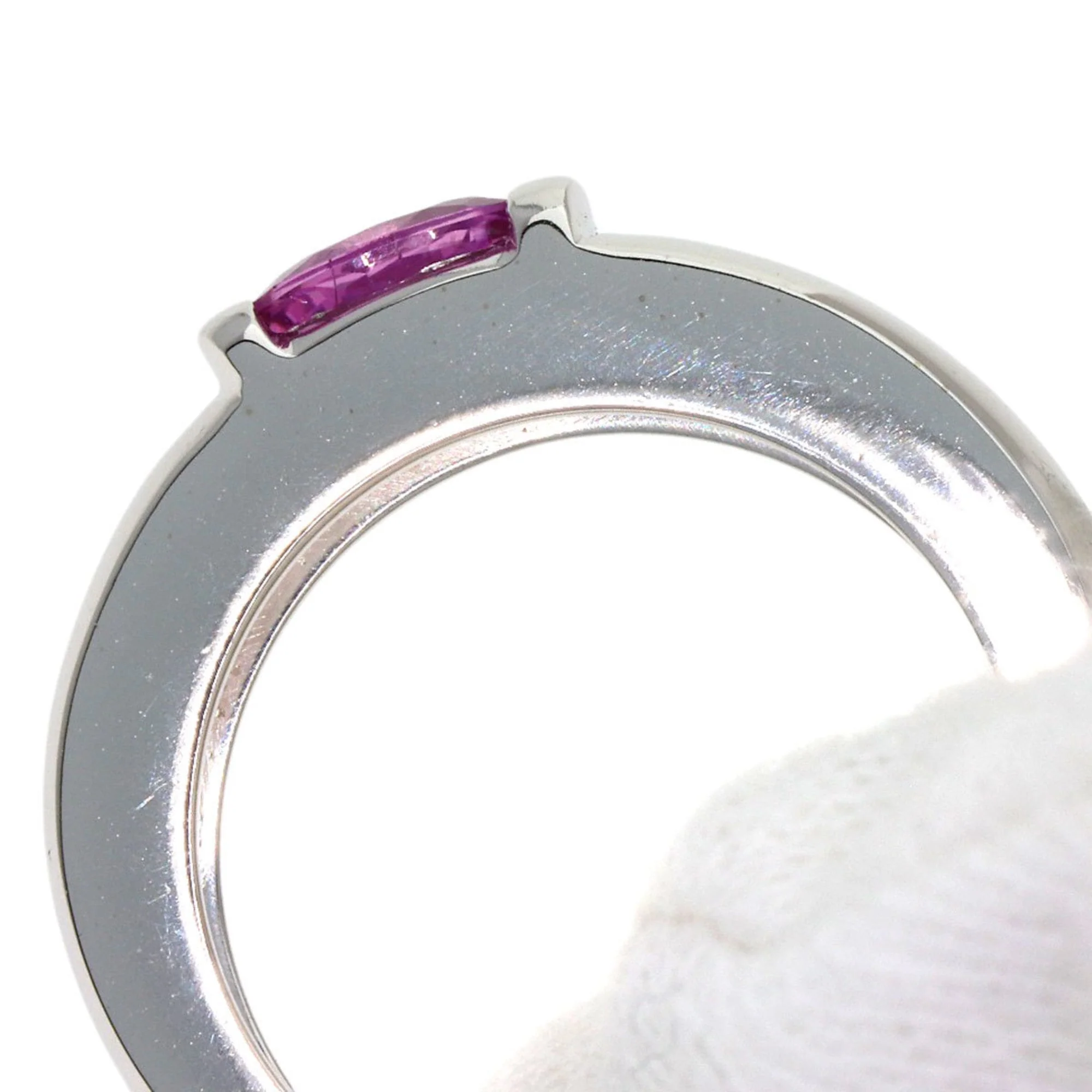 Ring 18K White Gold With Sapphire - Image 9