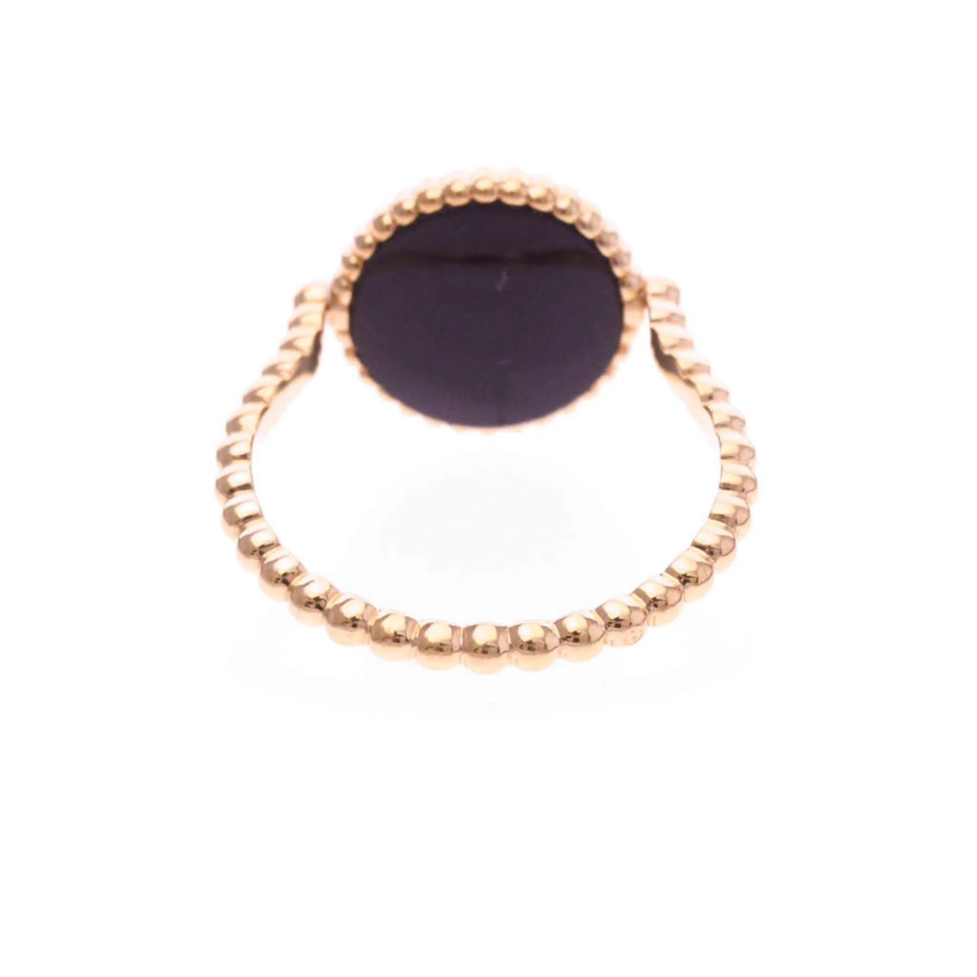 Rose Des Vents Ring 18K Rose Gold with Diamond and Onyx - Image 3