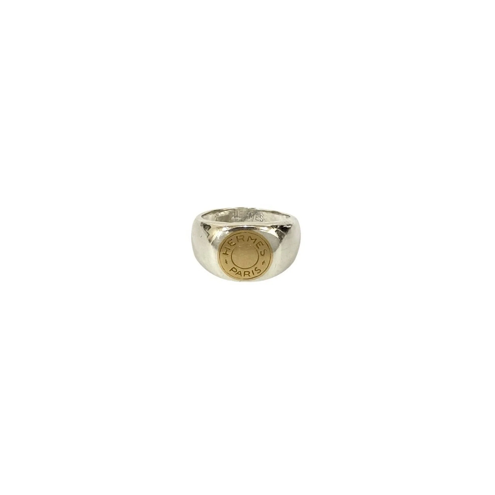 Sellier Ring 18K Yellow Gold and Sterling Silver