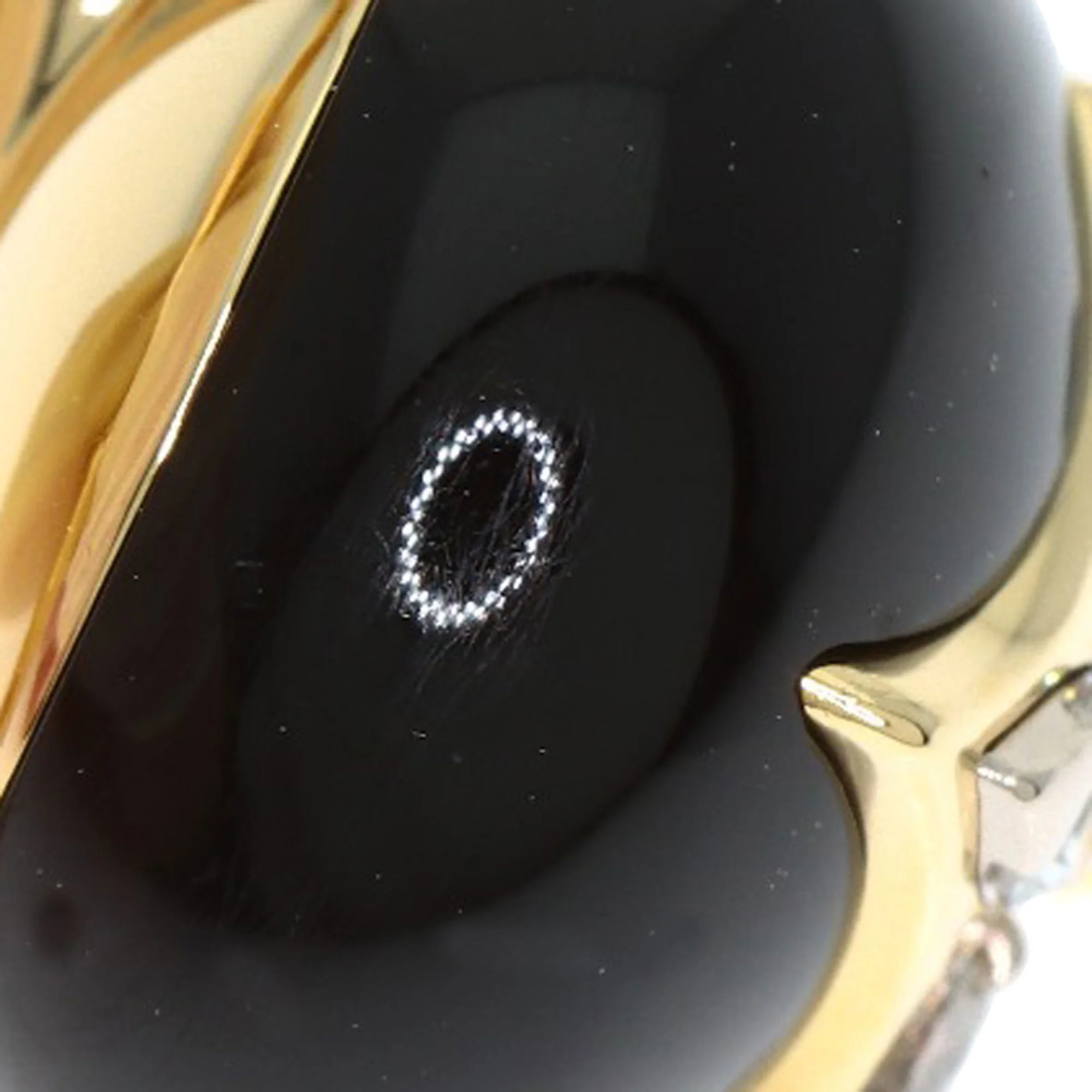 Ring 18K Yellow Gold with Diamond and Onyx - Image 8
