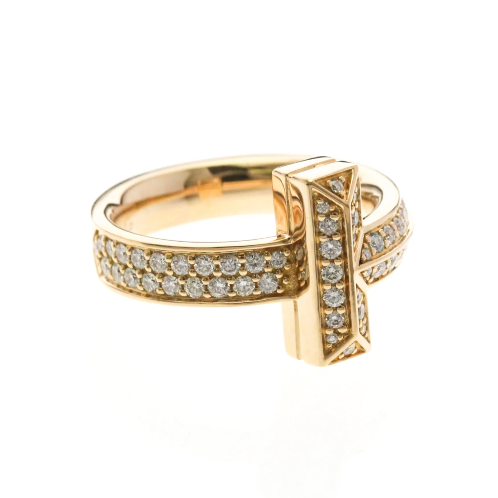 Band Ring 18K Rose Gold with Diamond - Image 9