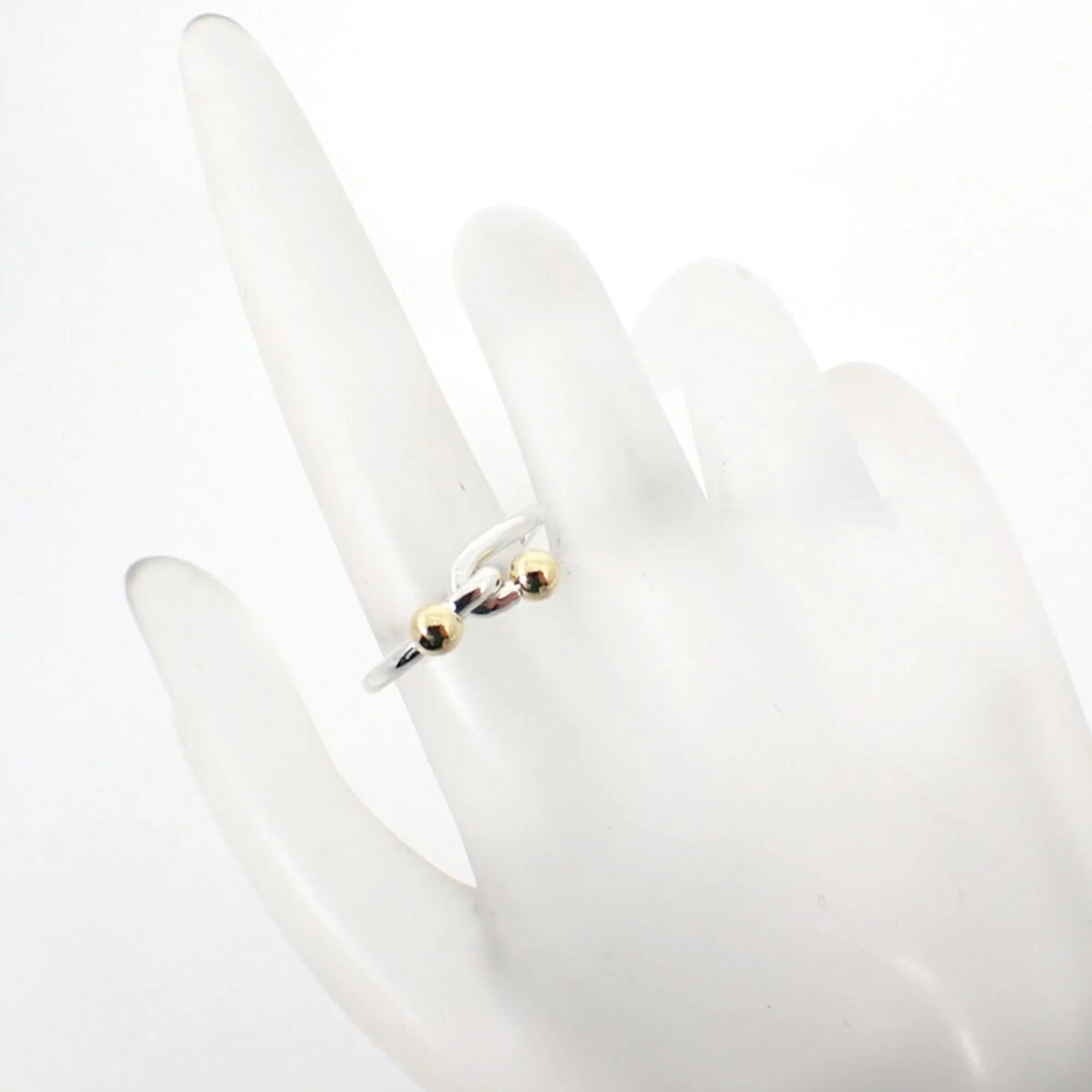 Band Ring Sterling Silver and 18K Yellow Gold - Image 5