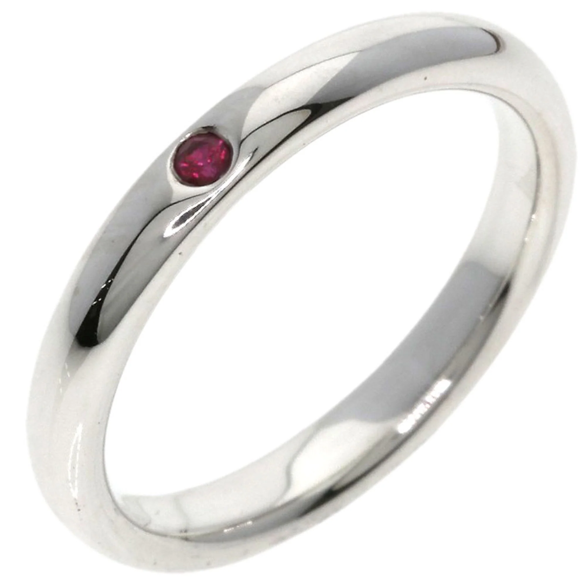 Band Ring Sterling Silver with Ruby - Image 2