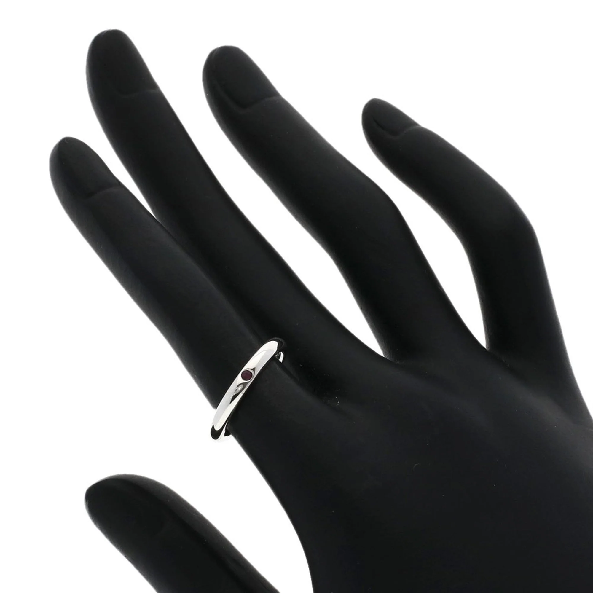 Band Ring Sterling Silver with Ruby - Image 5