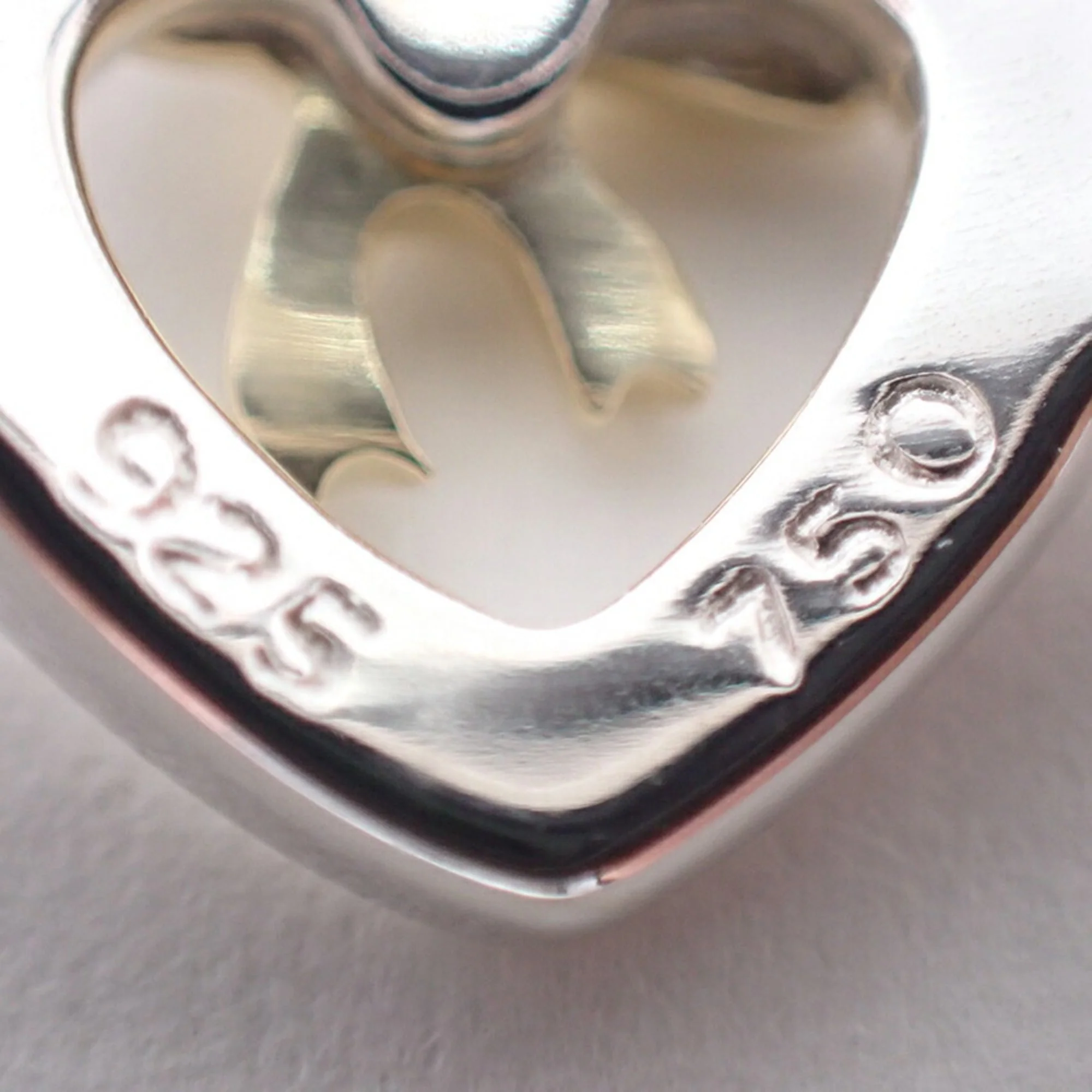Heart Ribbon Combination Ring Sterling Silver and 18K Yellow Gold - Image 9