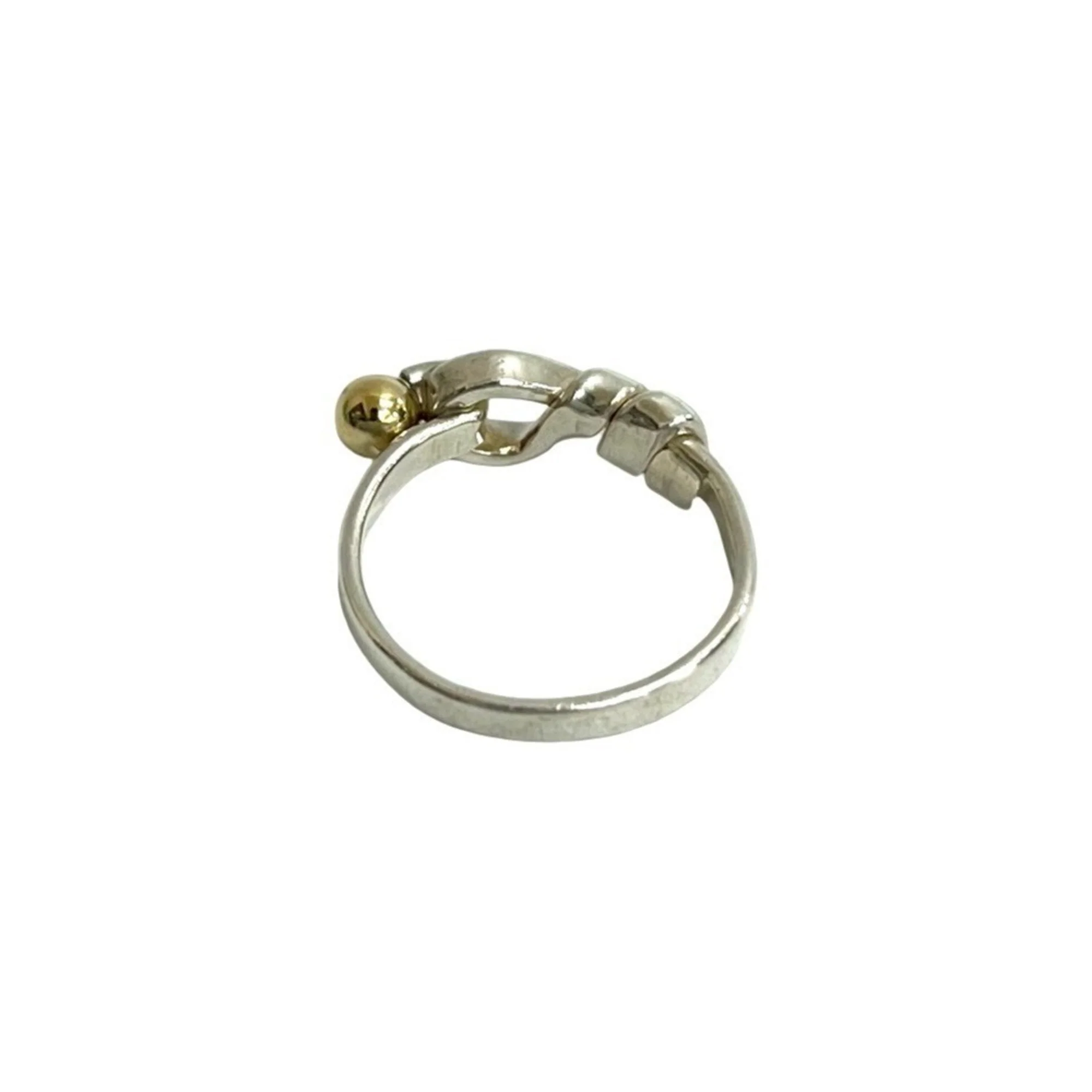 Hook & Eye Love Knot Ring 18K Gold and Sterling Silver - Image 6