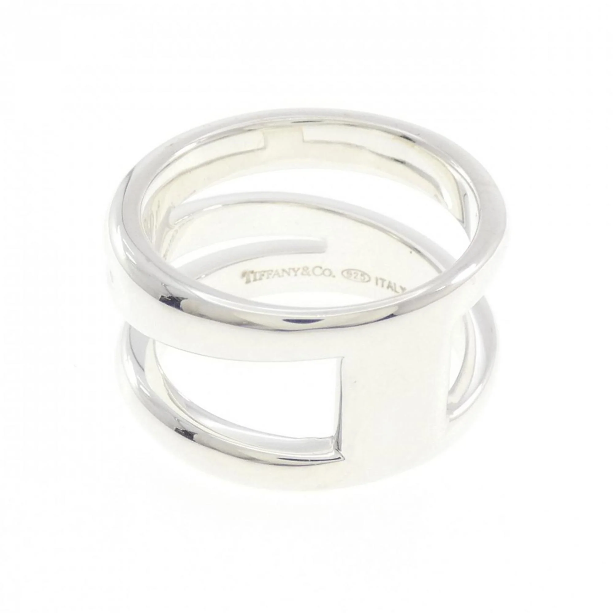 Open Diagonal Ring Sterling Silver - Image 3