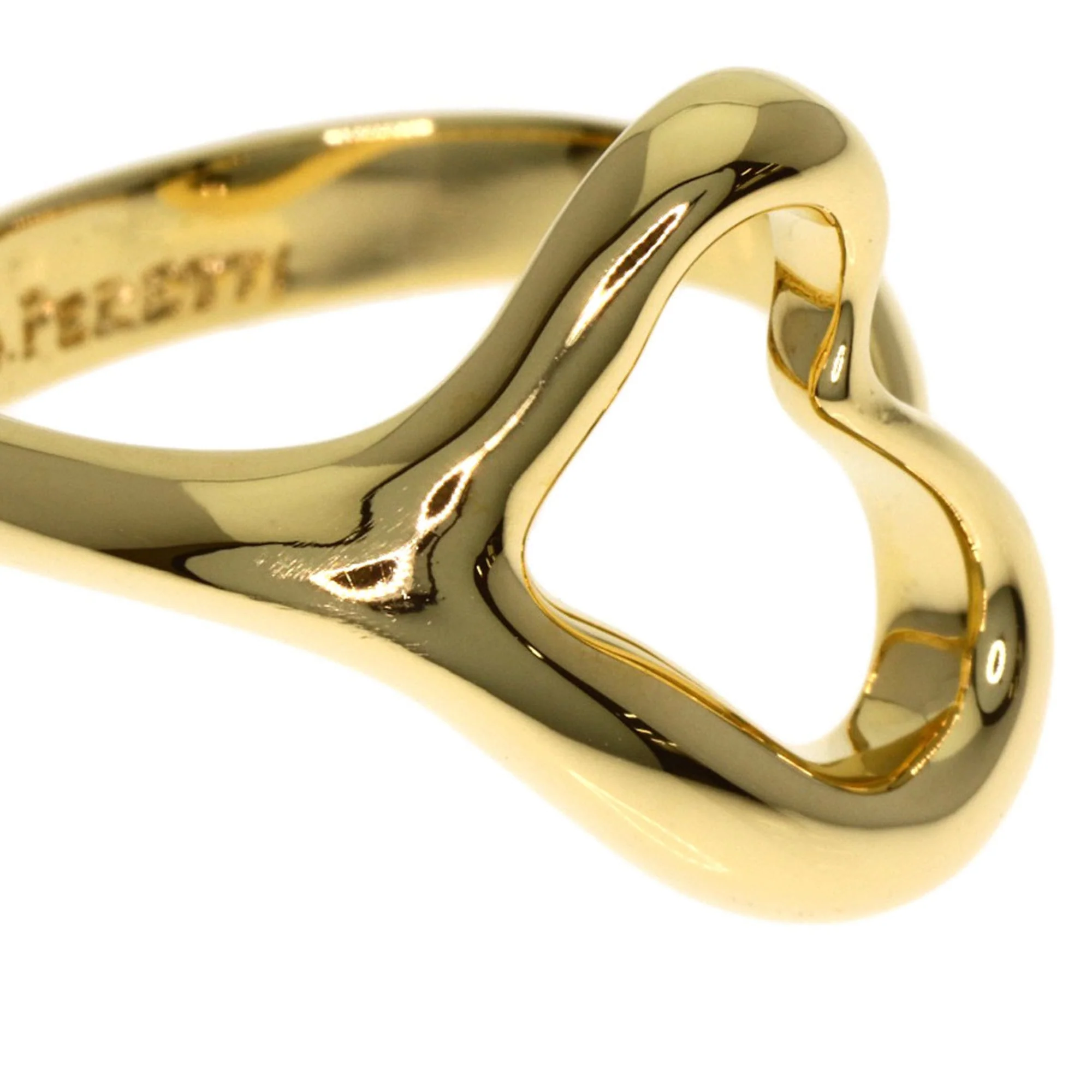 Open Heart Ring 18K Yellow Gold - Image 9