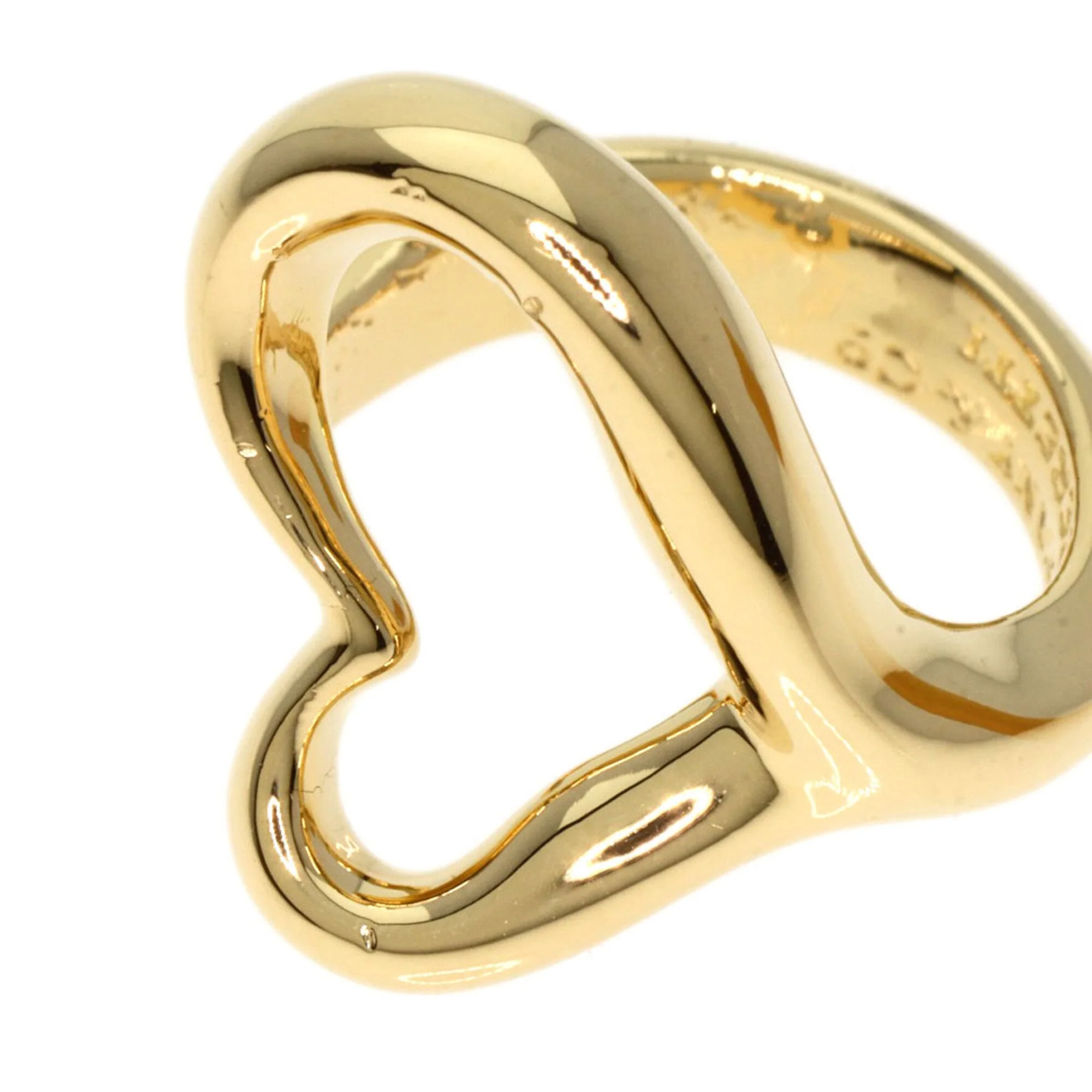 Open Heart Ring 18K Yellow Gold - Image 8