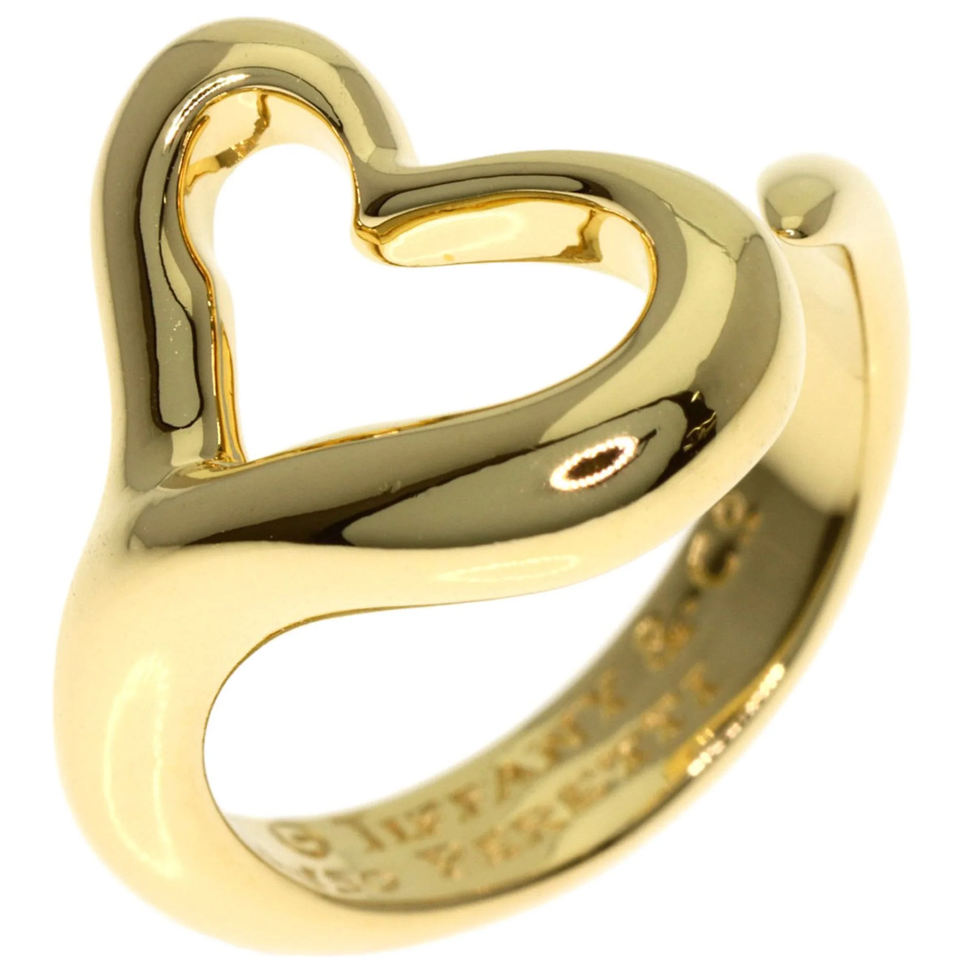 Open Heart Ring 18K Yellow Gold - Image 2