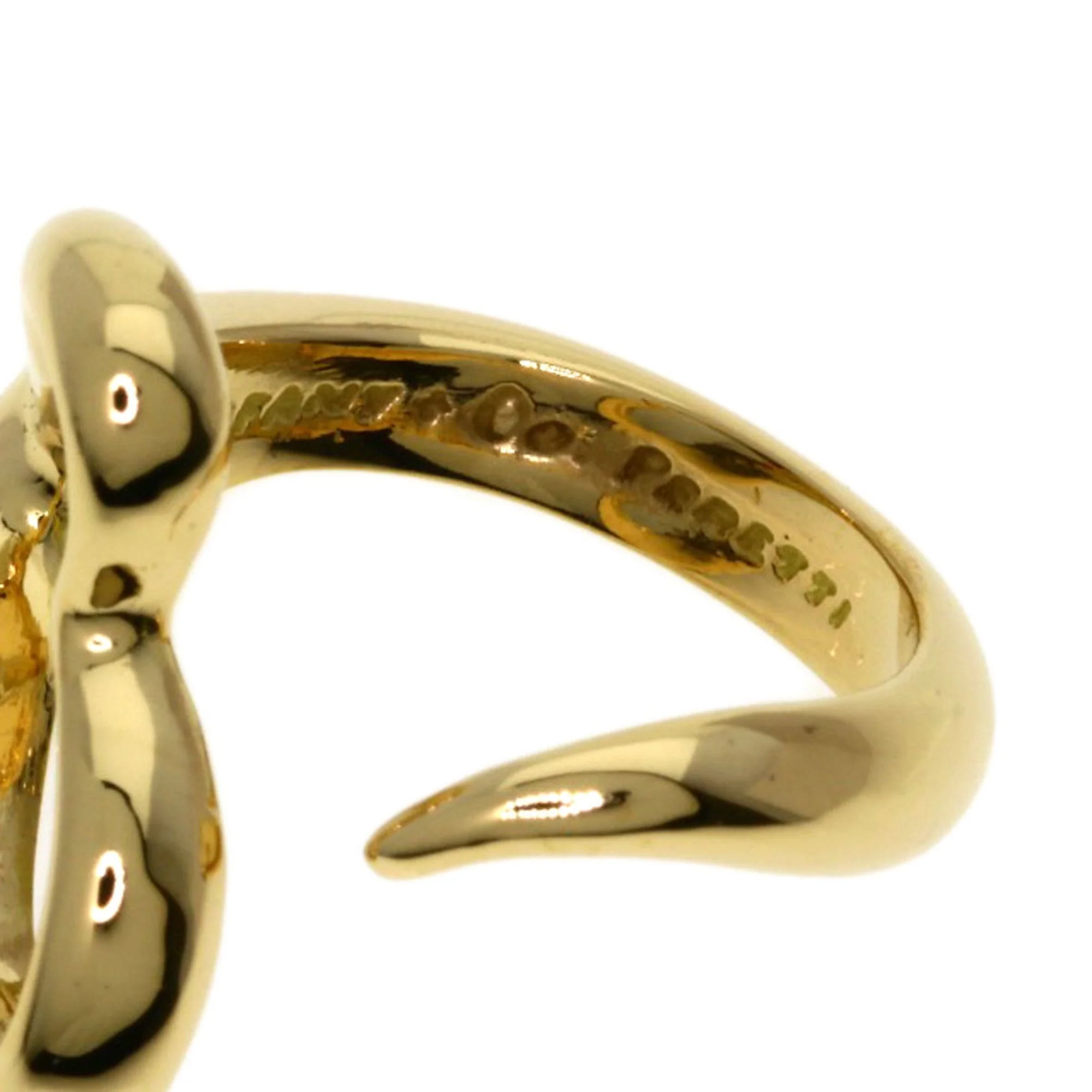Open Heart Ring 18K Yellow Gold 26.3mm - Image 5