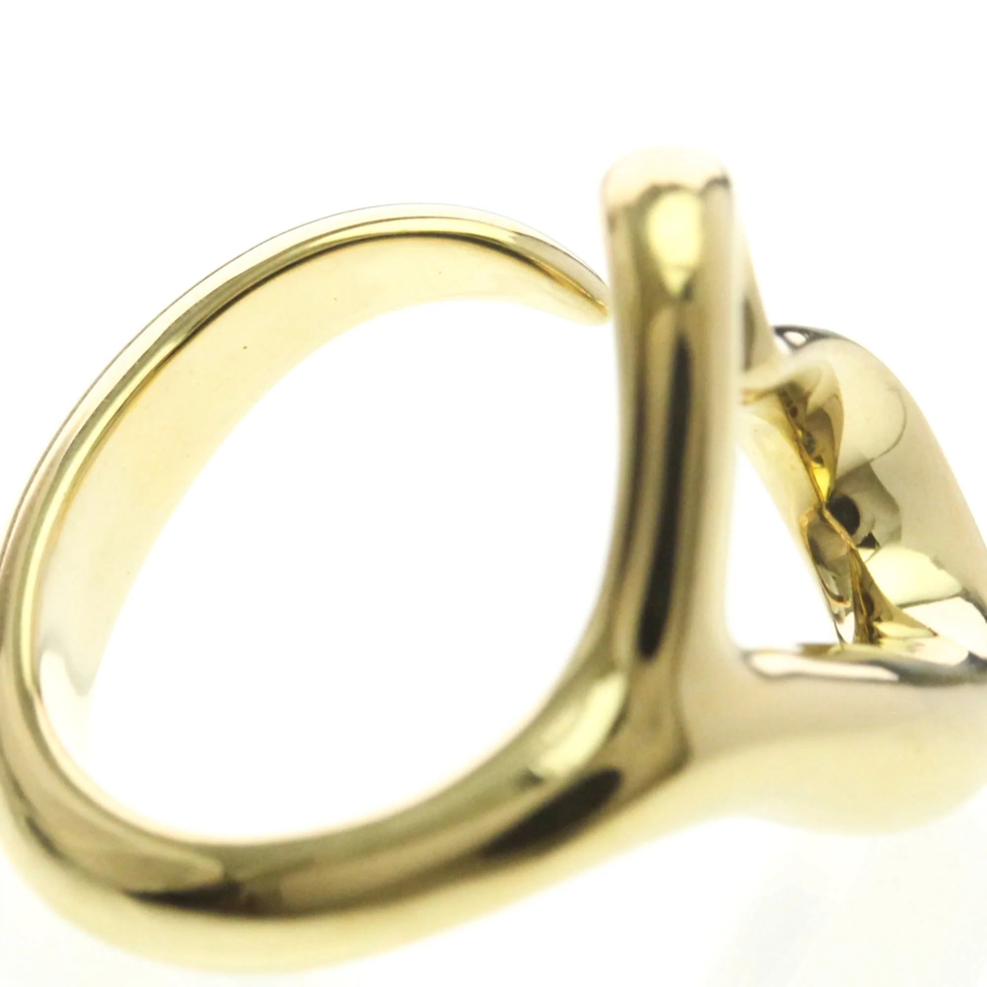 Open Heart Ring 18K Yellow Gold 4mm - Image 8