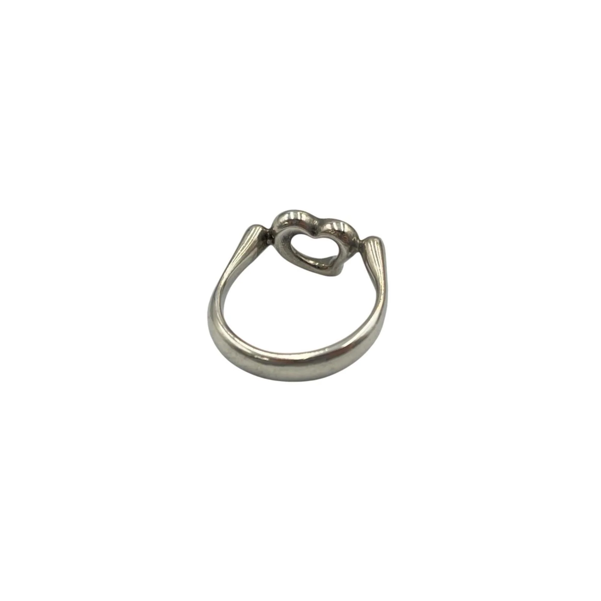 Open Heart Ring Sterling Silver - Image 2
