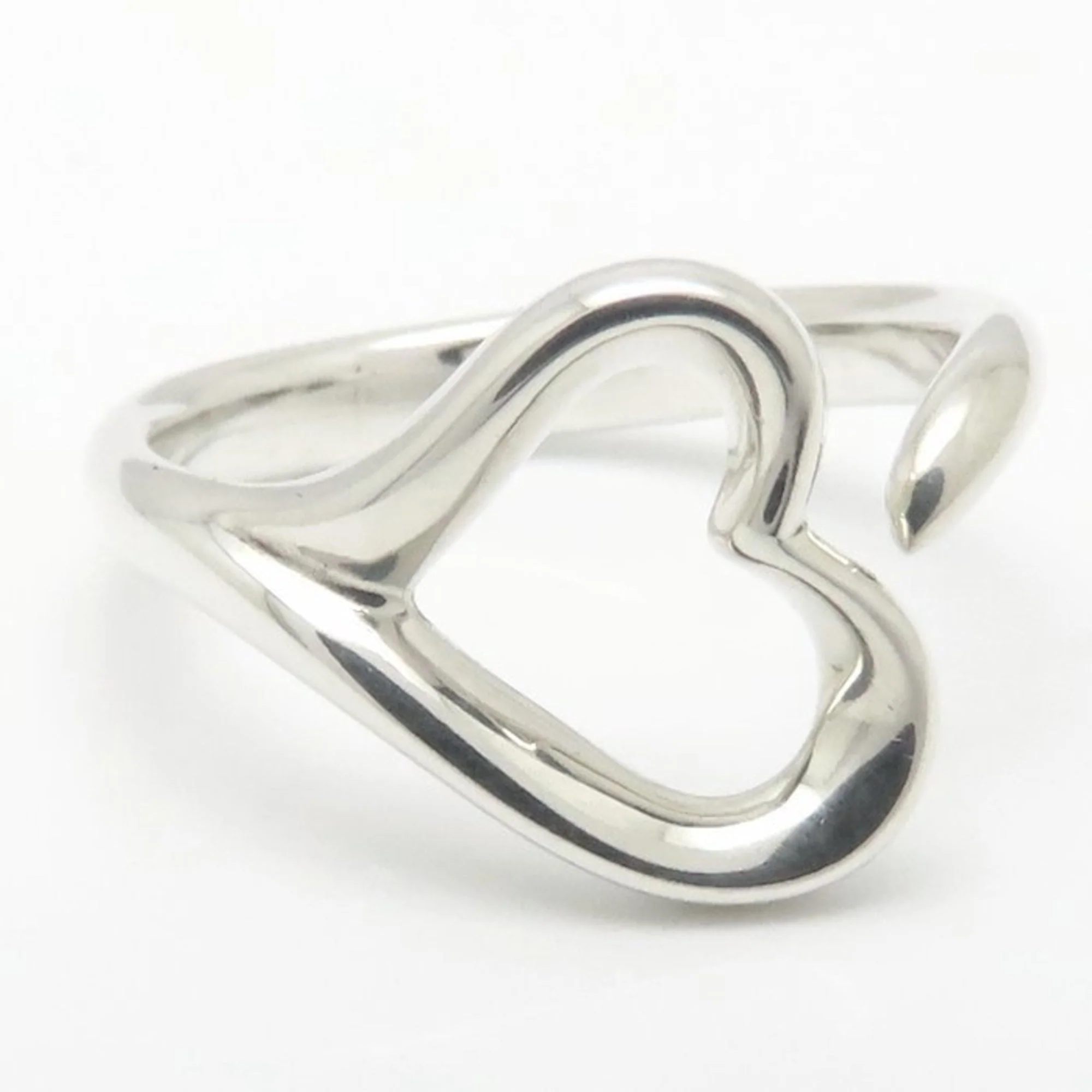 Open Heart Ring Sterling Silver - Image 4