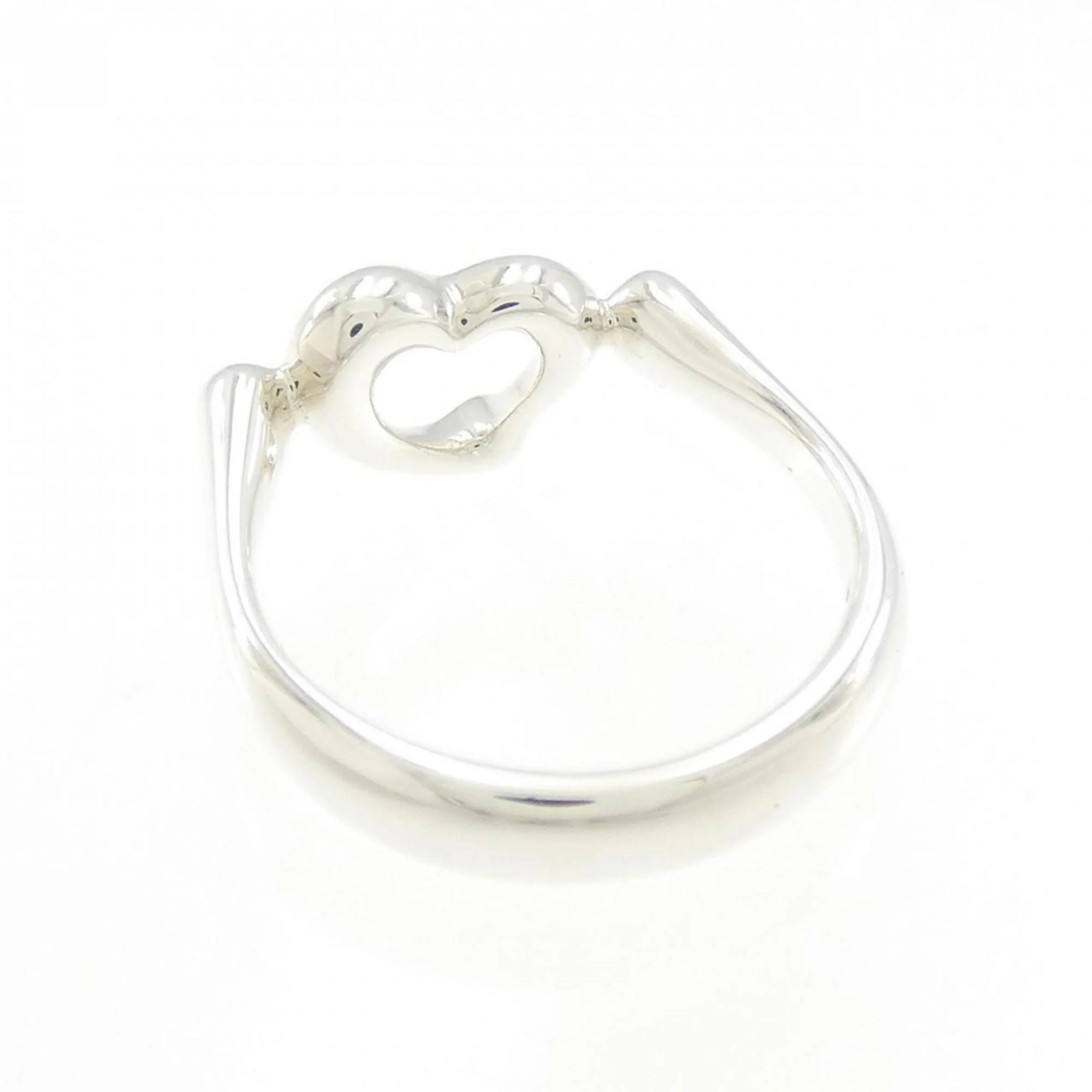 Open Heart Ring Sterling Silver - Image 3