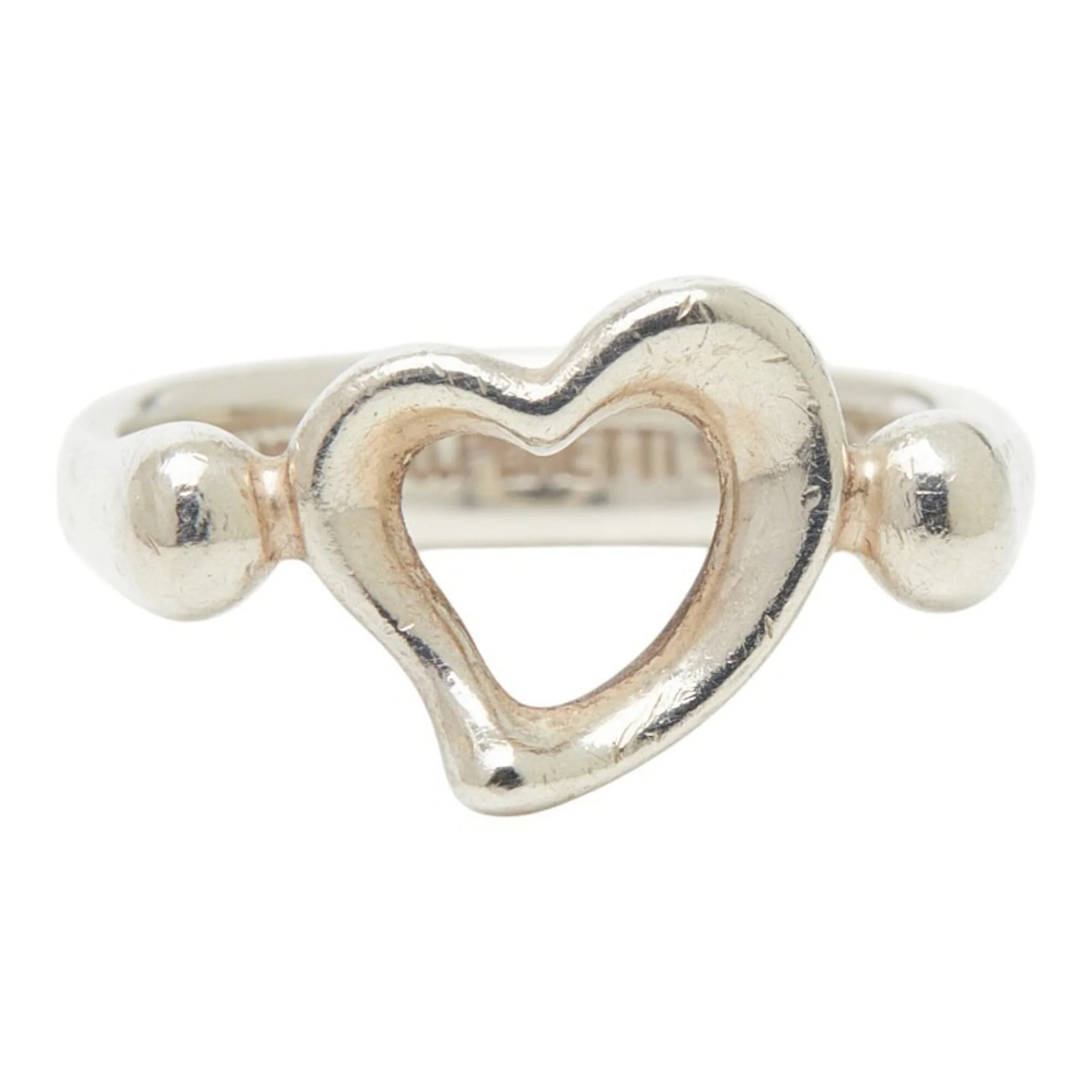 Open Heart Ring Sterling Silver - Image 2