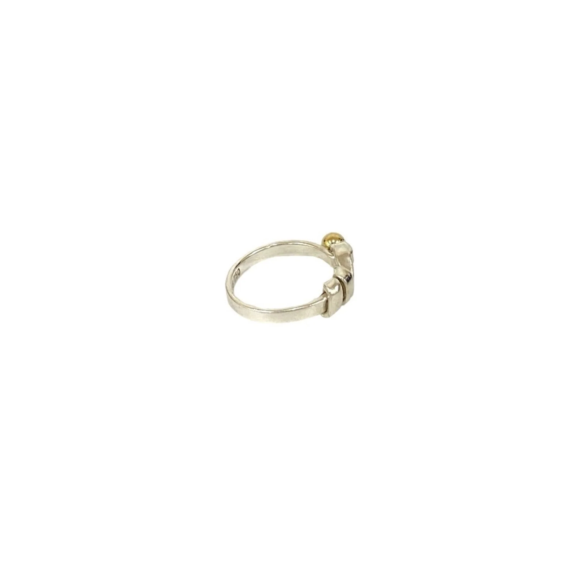 Ring 18K Yellow Gold and Sterling Silver - Image 5