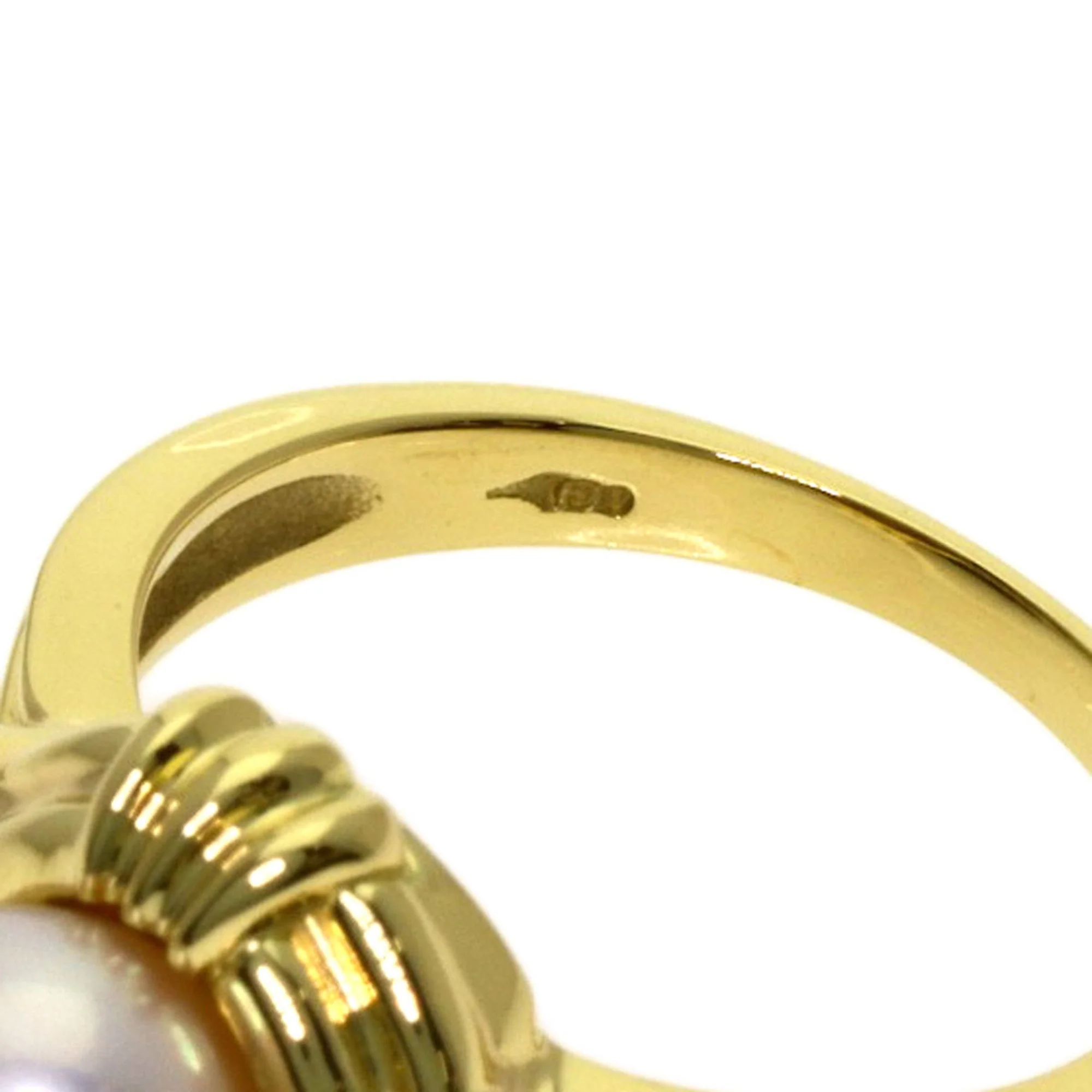 Ring 18K Yellow Gold With Akoya Pearl - Image 5