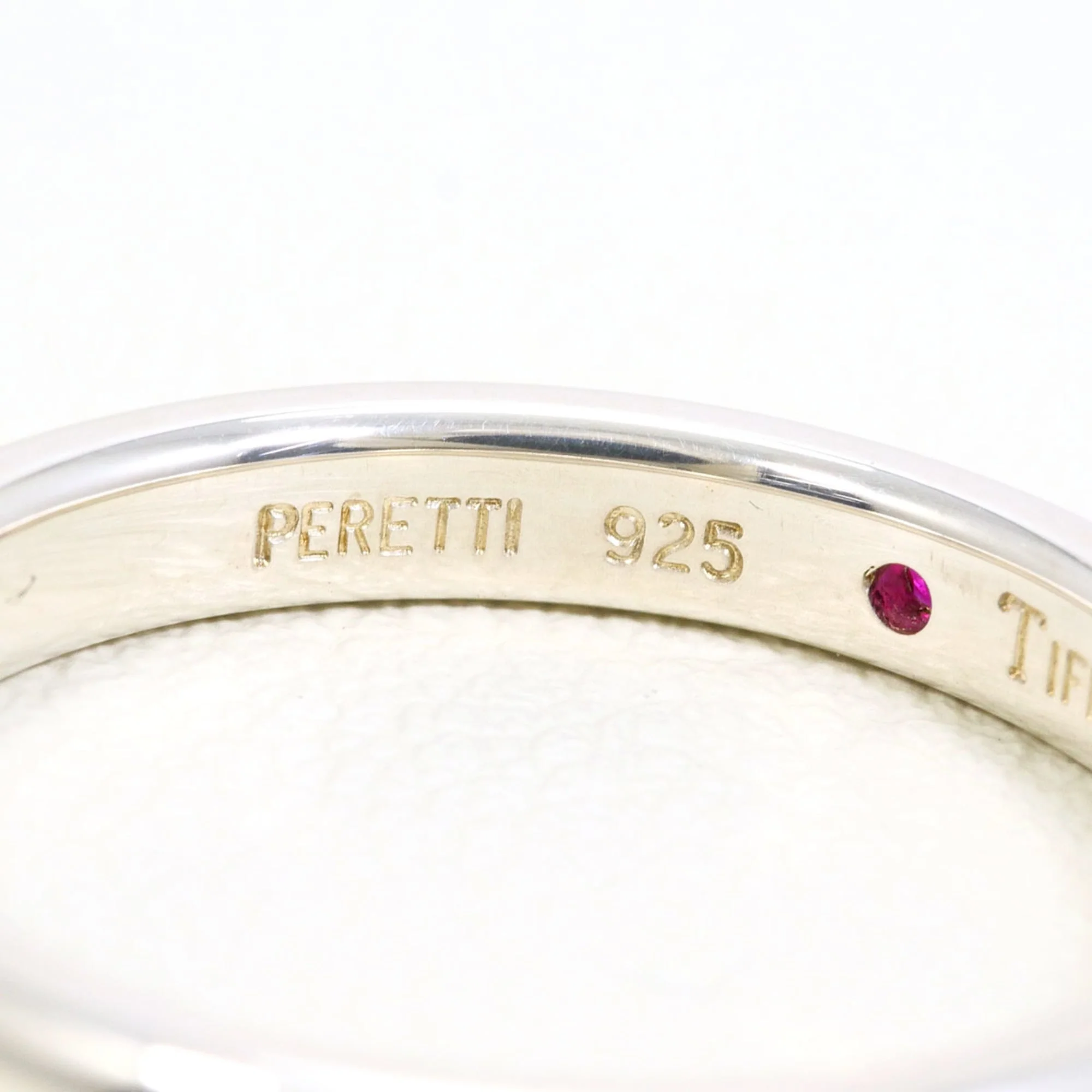 Stacking Band Ring Sterling Silver with Ruby - Image 4