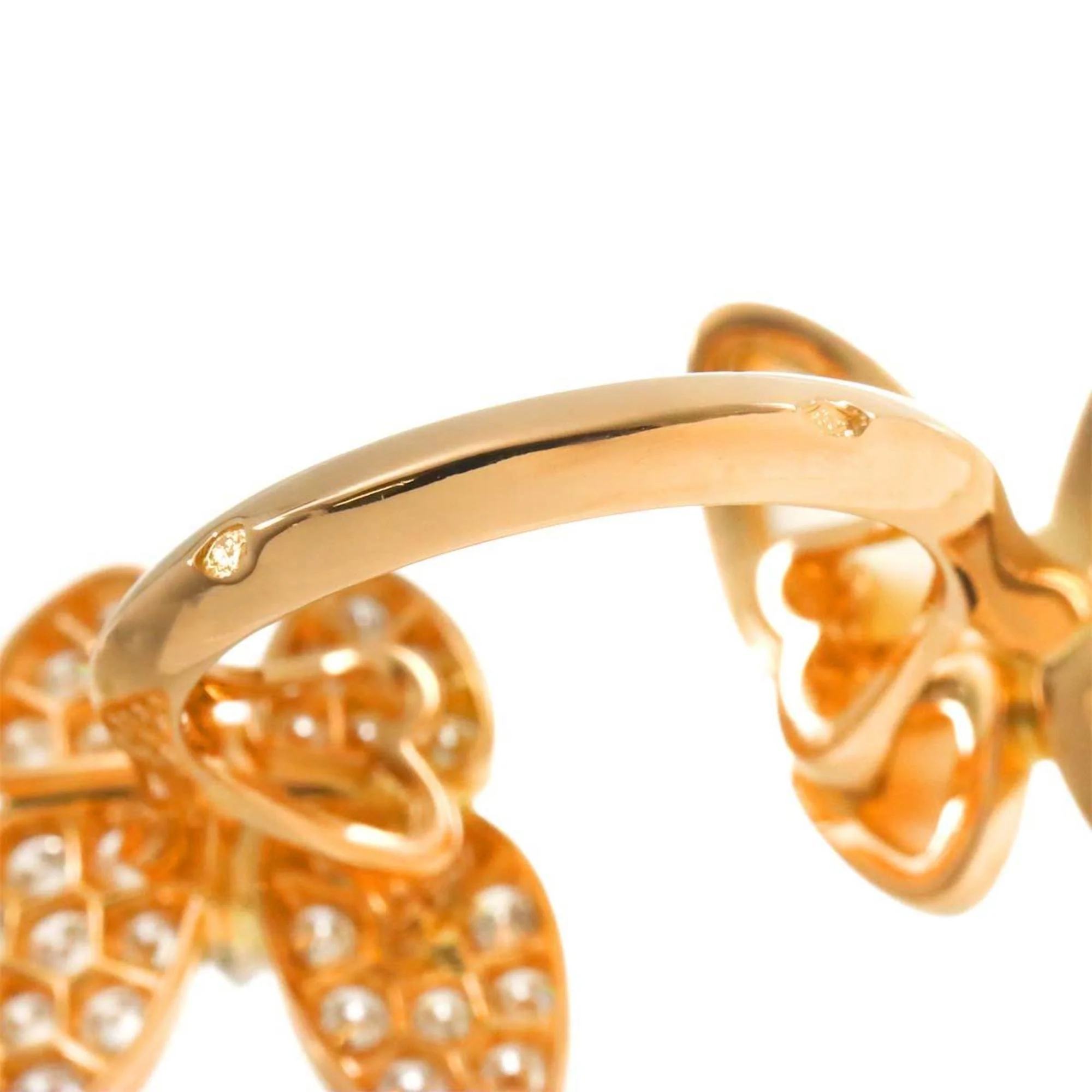 Papillon Entre Les Doigts Ring 18K Rose Gold with Diamond and Shell - Image 4