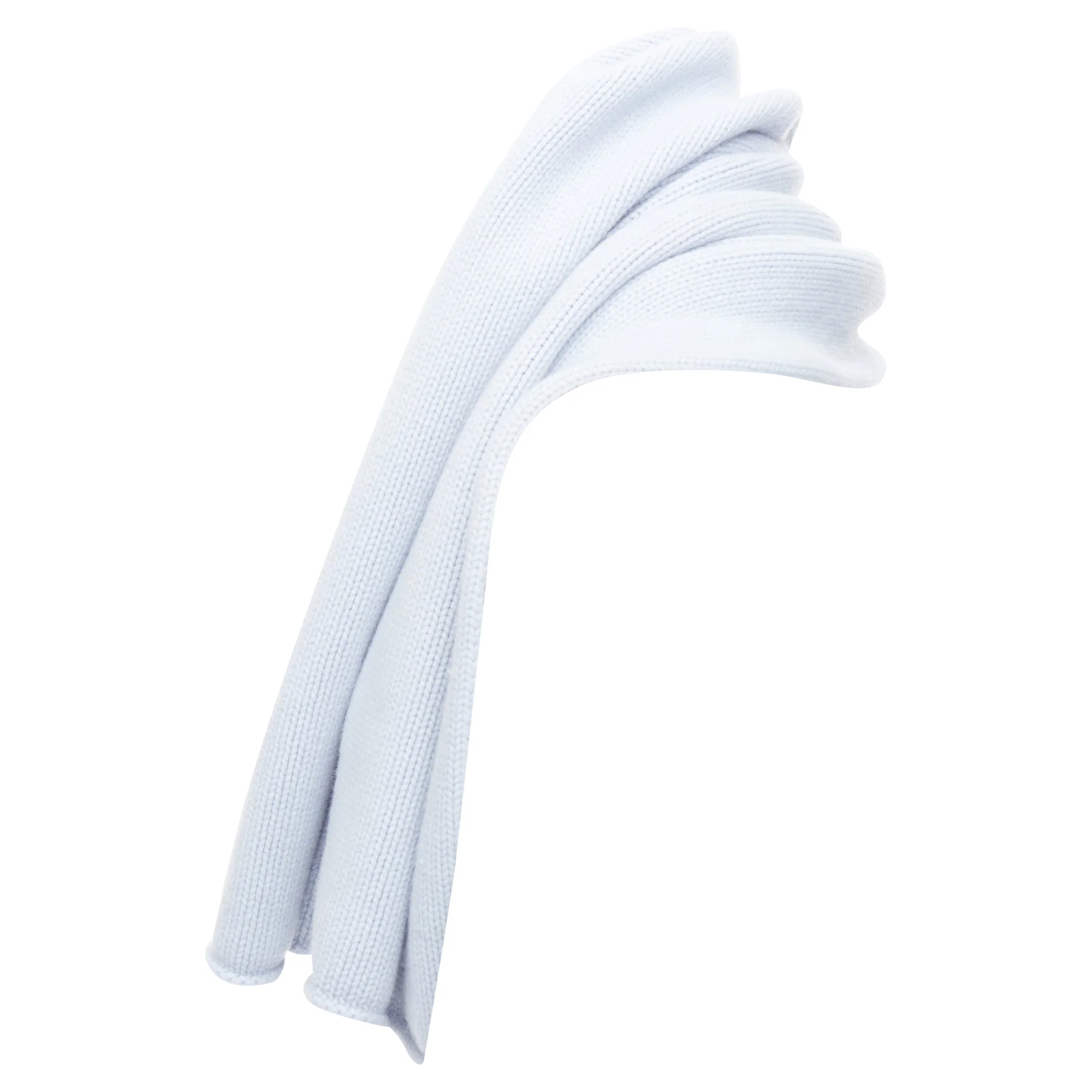 Hermes Baby Adada cashmere Bleu Glacier knitted scarf - Image 6