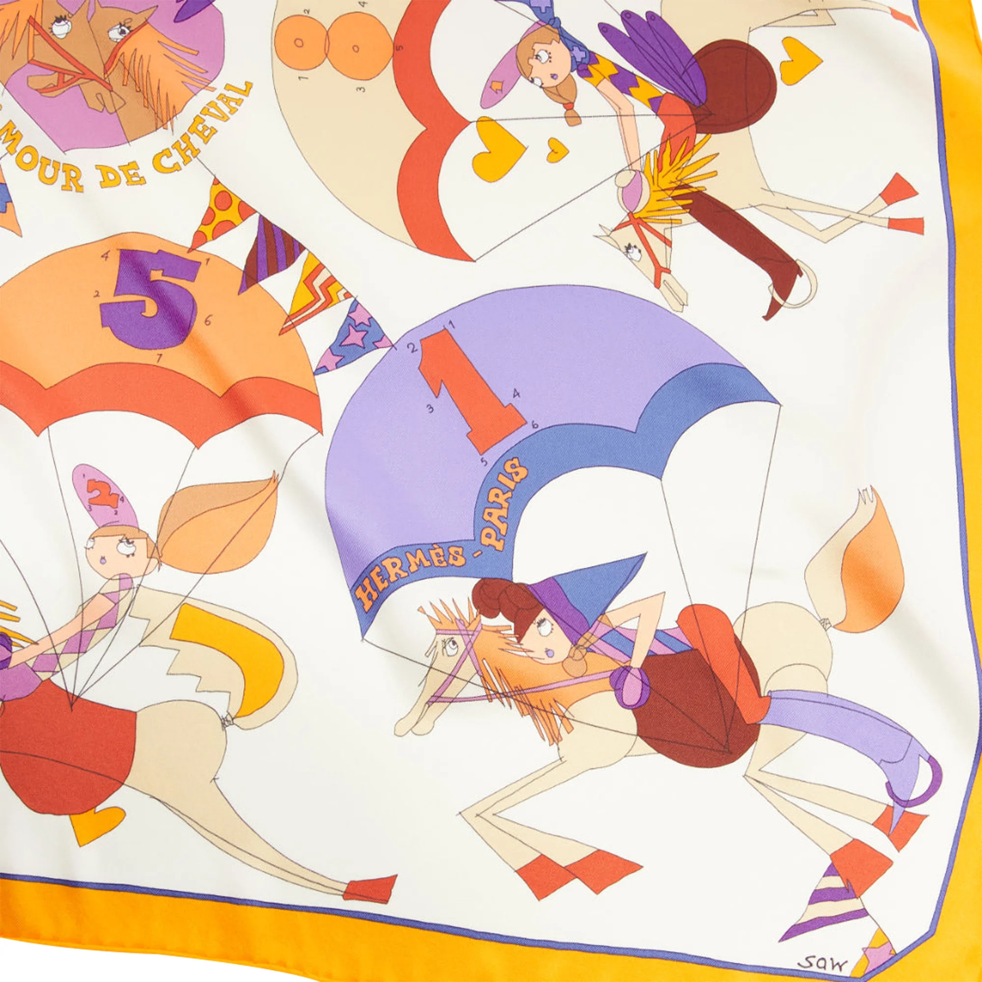 Hermes silk Un Amour De Cheval print scarf - Image 2