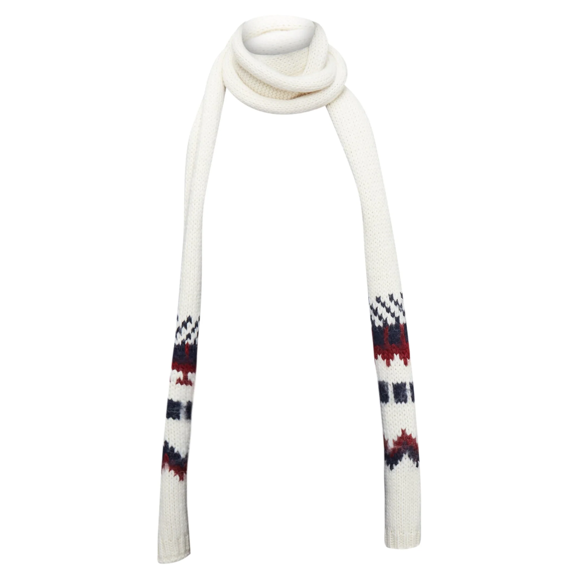 Saint Laurent Hedi Slimane virgin wool aztec long wrap scarf