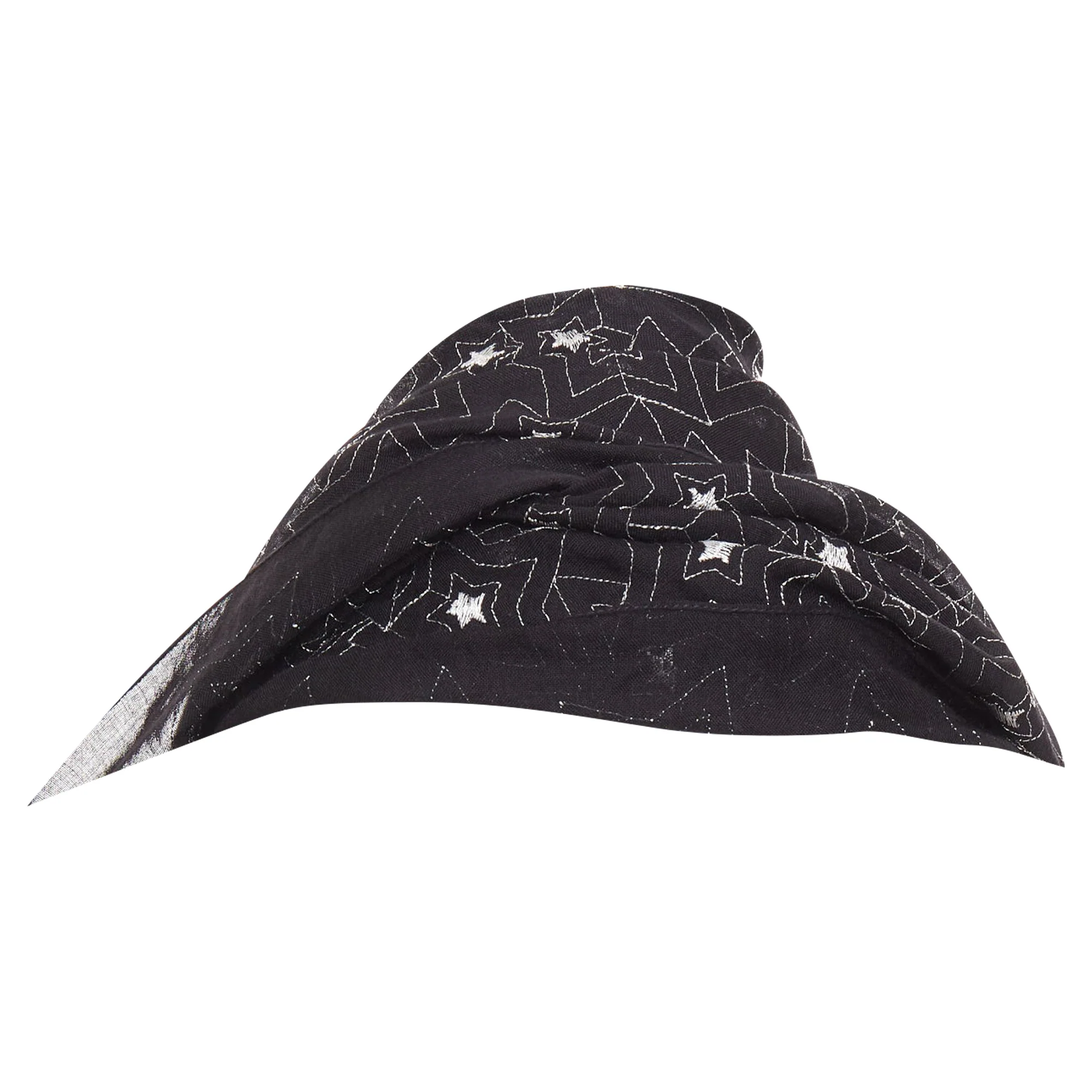 Saint Laurent star embroidery lightweight square scarf - Image 5