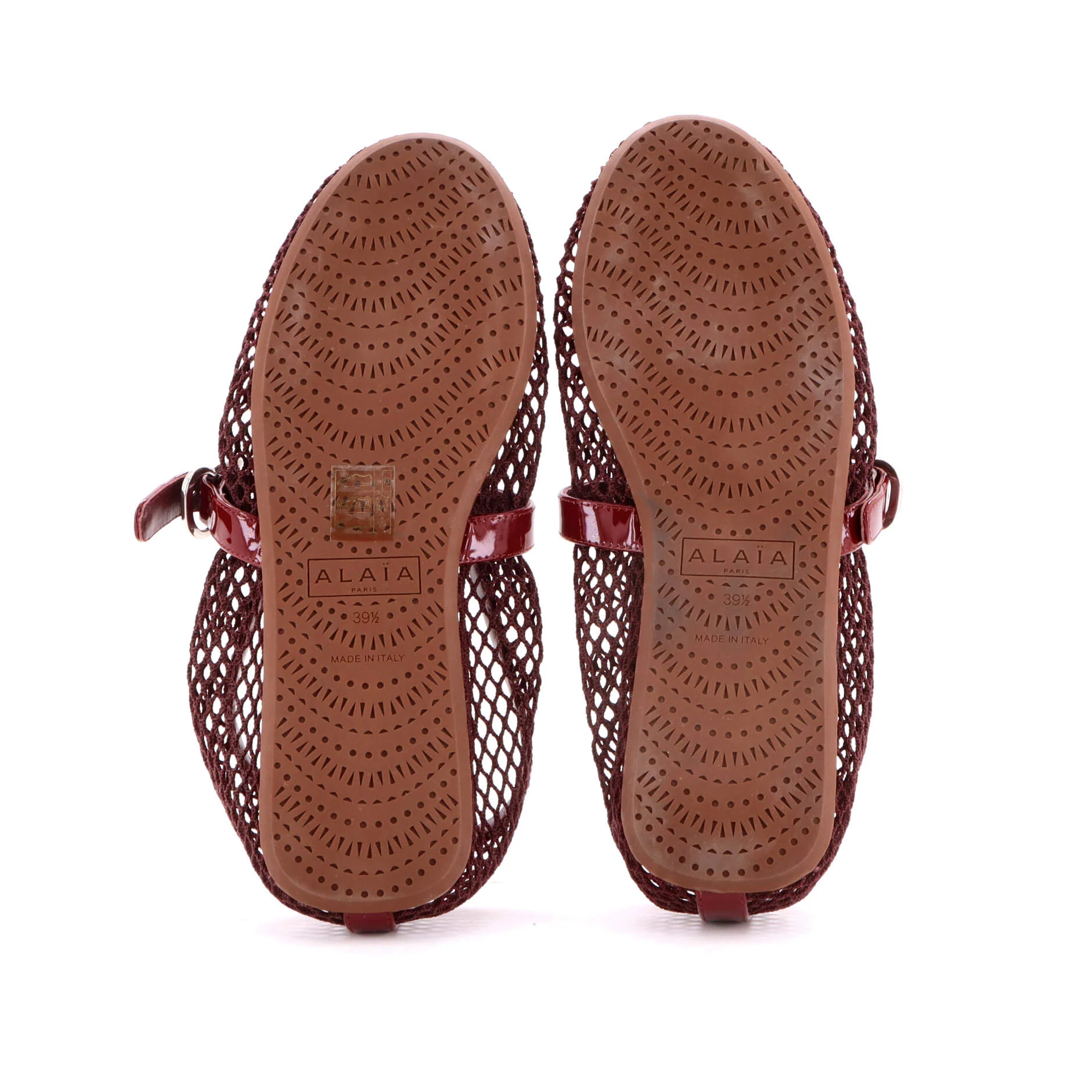 Women's Buckle Ballerina Flats Patent with Mesh - Image 4